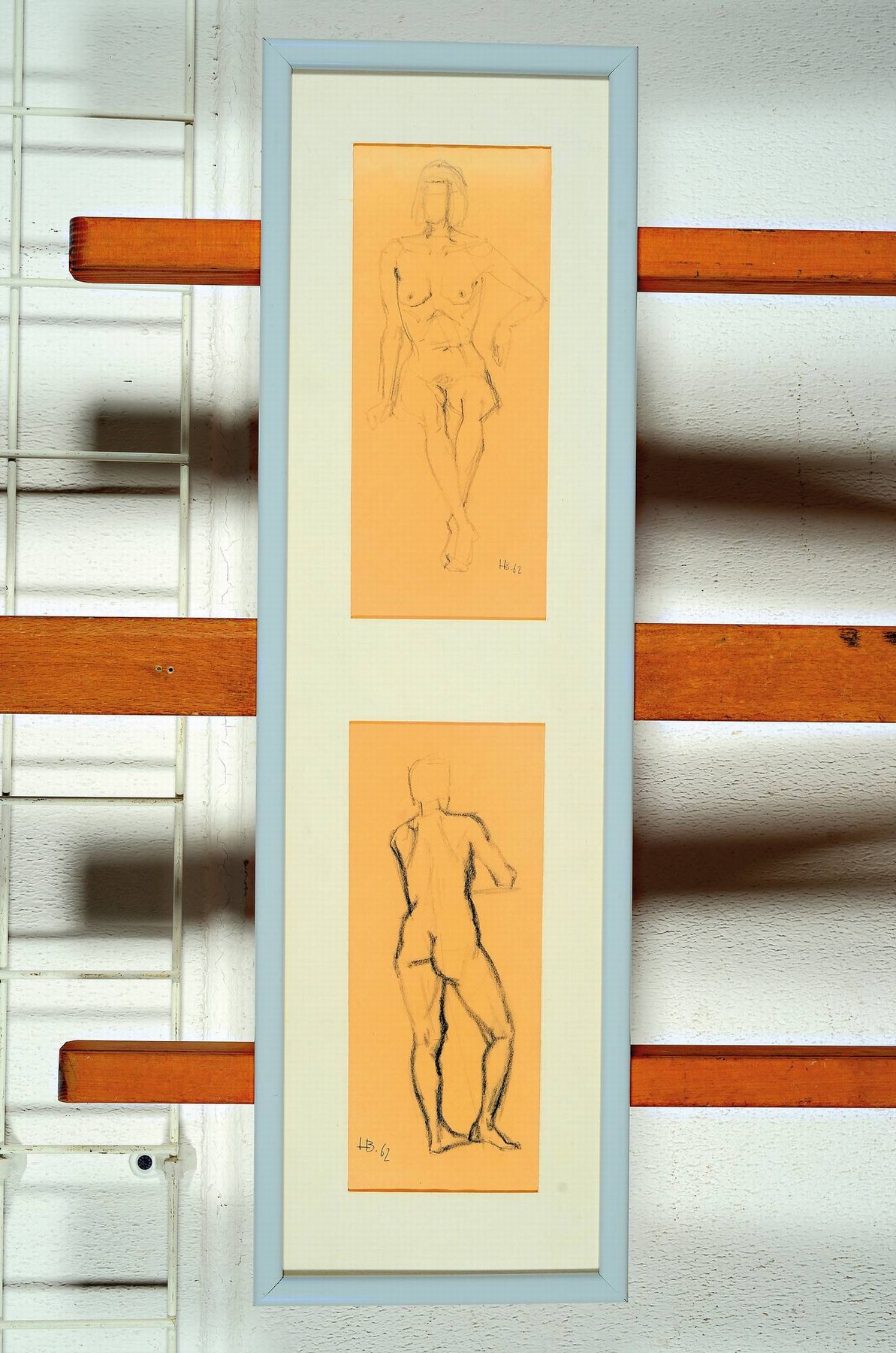 Detail l: Heinz Brzoska, 1942 Kattowice-2015 Ludwigshafen, 4 Aktskizzen, Bleistift auf Papier, monogr. und dat. 62/64, je ca. 20x10cm, PP, u.Gl., in zwei ...