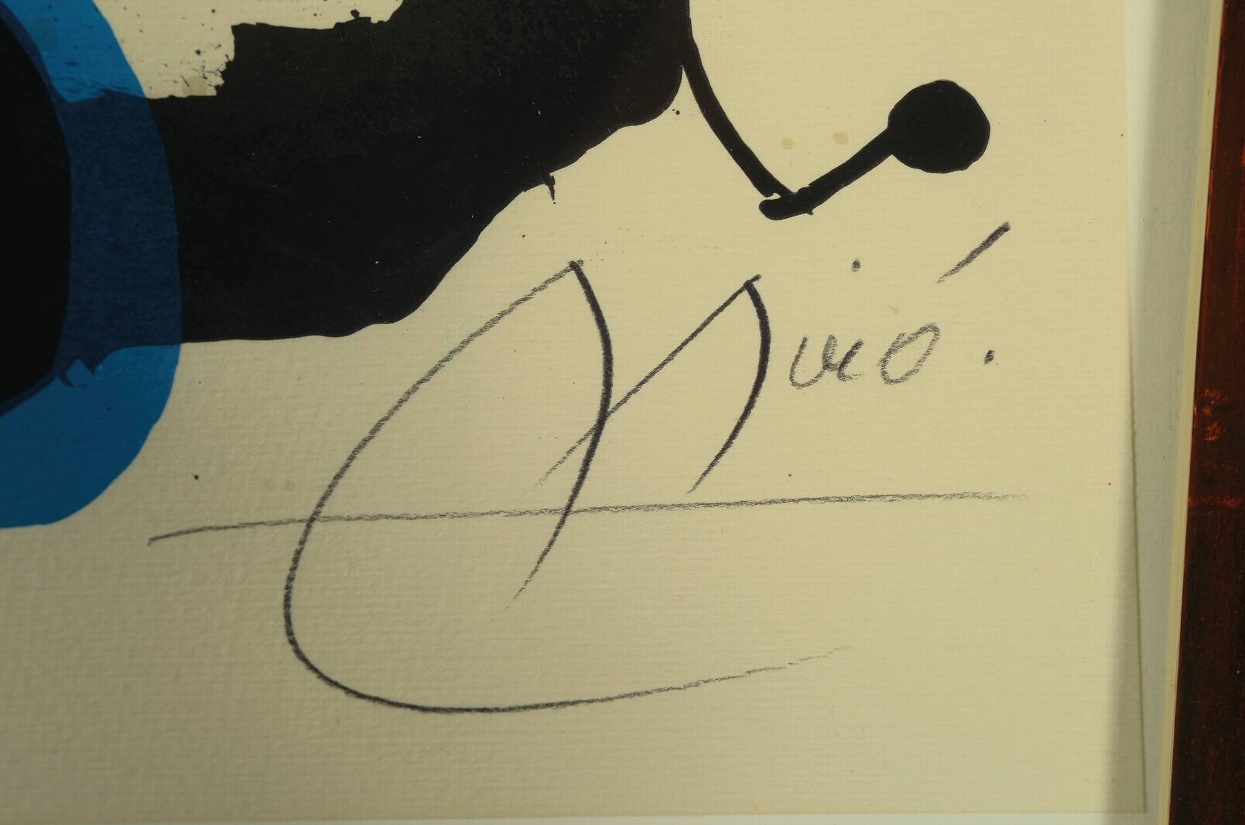 Detail a: Joan Miro, 1893 Barcelona - 1983 Palma, Farblithographie, "Homenaje a Josep Lluis Sert", 1972, Ed. 142/150, handsigniert, Blatt 75x58 cm, ...