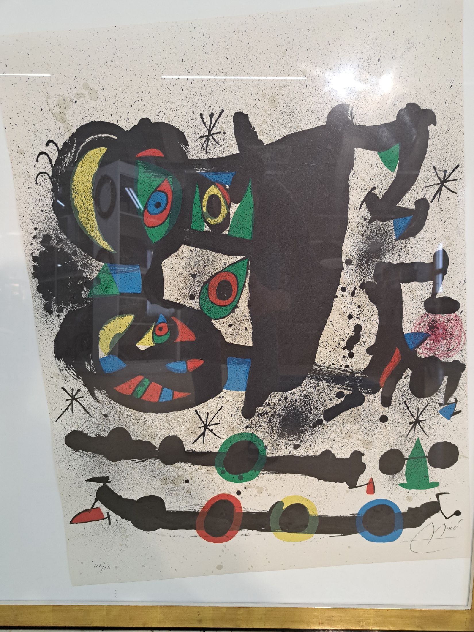 Detail c: Joan Miro, 1893 Barcelona - 1983 Palma, Farblithographie, "Homenaje a Josep Lluis Sert", 1972, Ed. 142/150, handsigniert, Blatt 75x58 cm, ...