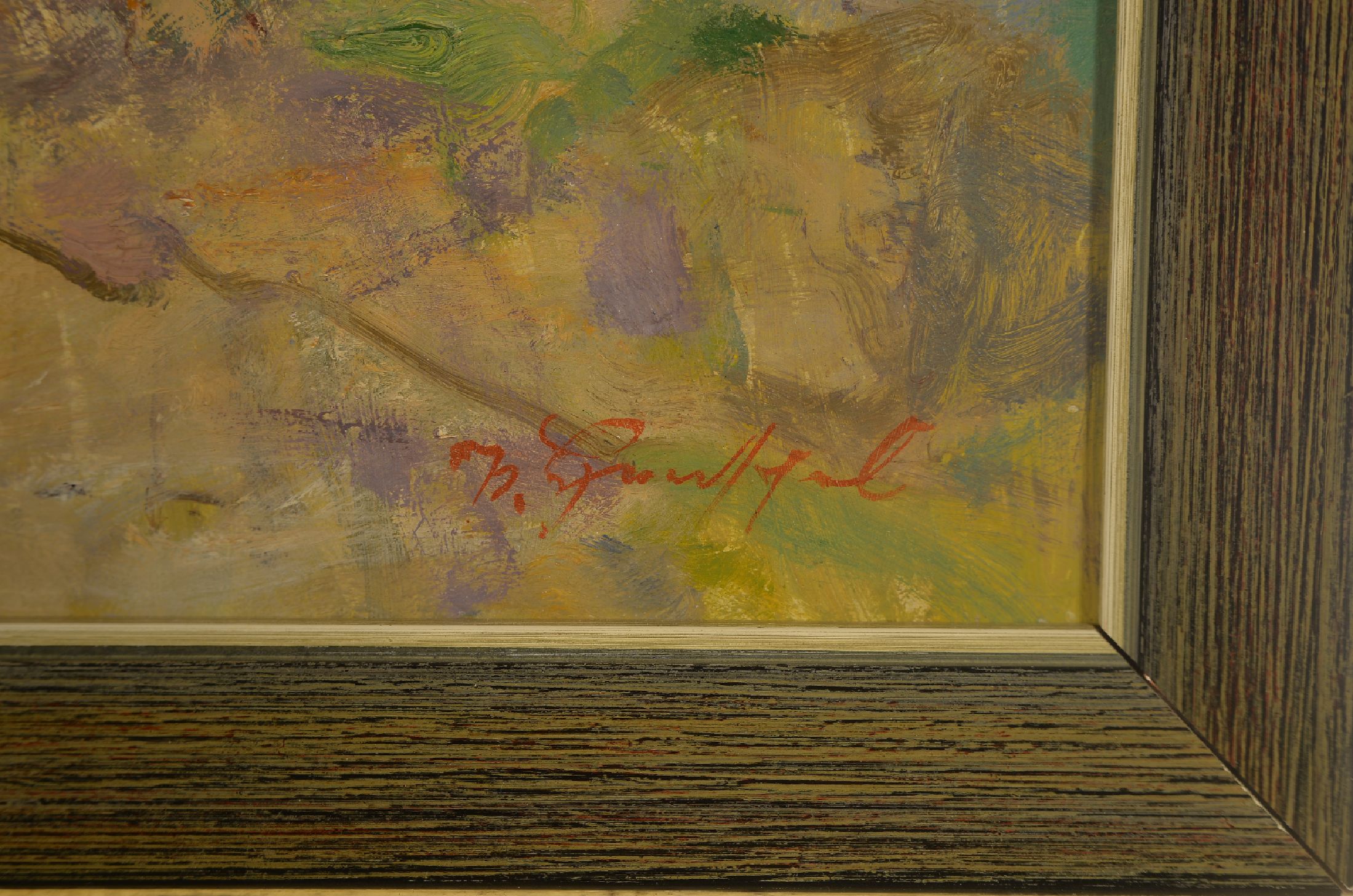 Detail b: Paul Henschel, 1889 Hagen-1982 Wülfrath, 2 Arbeiten in öl/Malkarton, 1) zwei Springreiter, sign. ca. 24x30cm, R. ca. 30x36 cm; 2) zweispännige ...