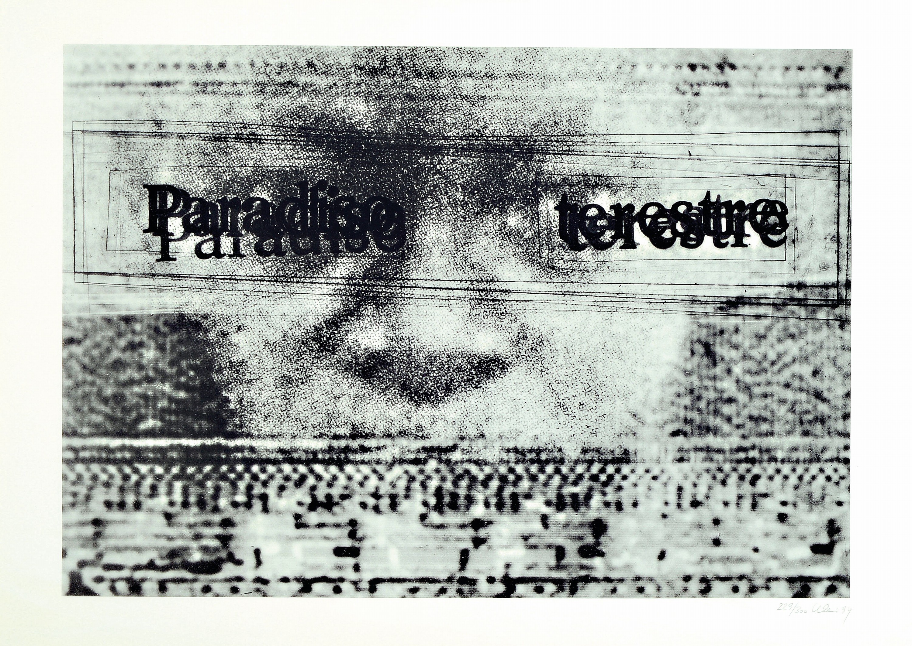 Detail a: Jörg Herold/Maix Mayer/Astrid Klein, drei Lichtdrucke, Edition Dresdner Bank, Herold: "Wanderung", handsigniert, Auflage 300, ca. 59.4 x ...