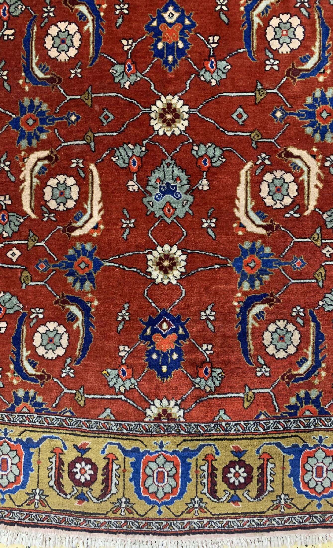 Detail b: Agra fein, Indien, ca. 50 Jahre, Korkwolle,ca. 165 x 124 cm, EHZ: 2