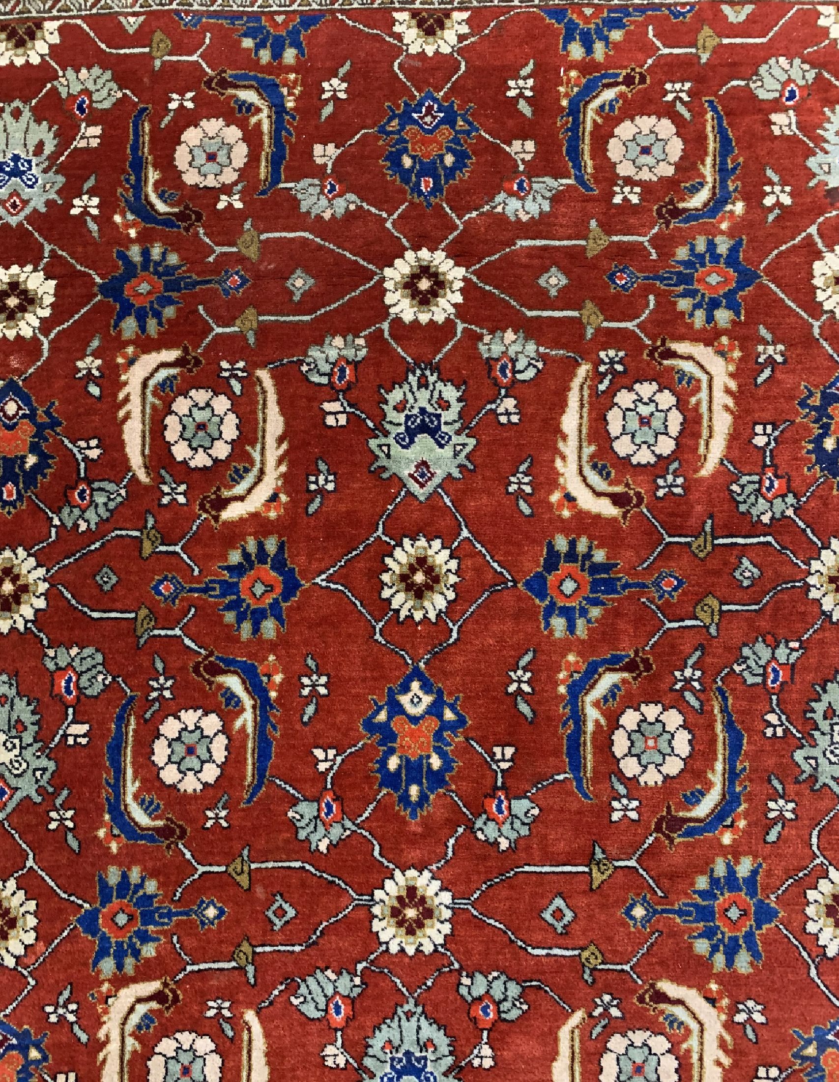 Detail c: Agra fein, Indien, ca. 50 Jahre, Korkwolle,ca. 165 x 124 cm, EHZ: 2