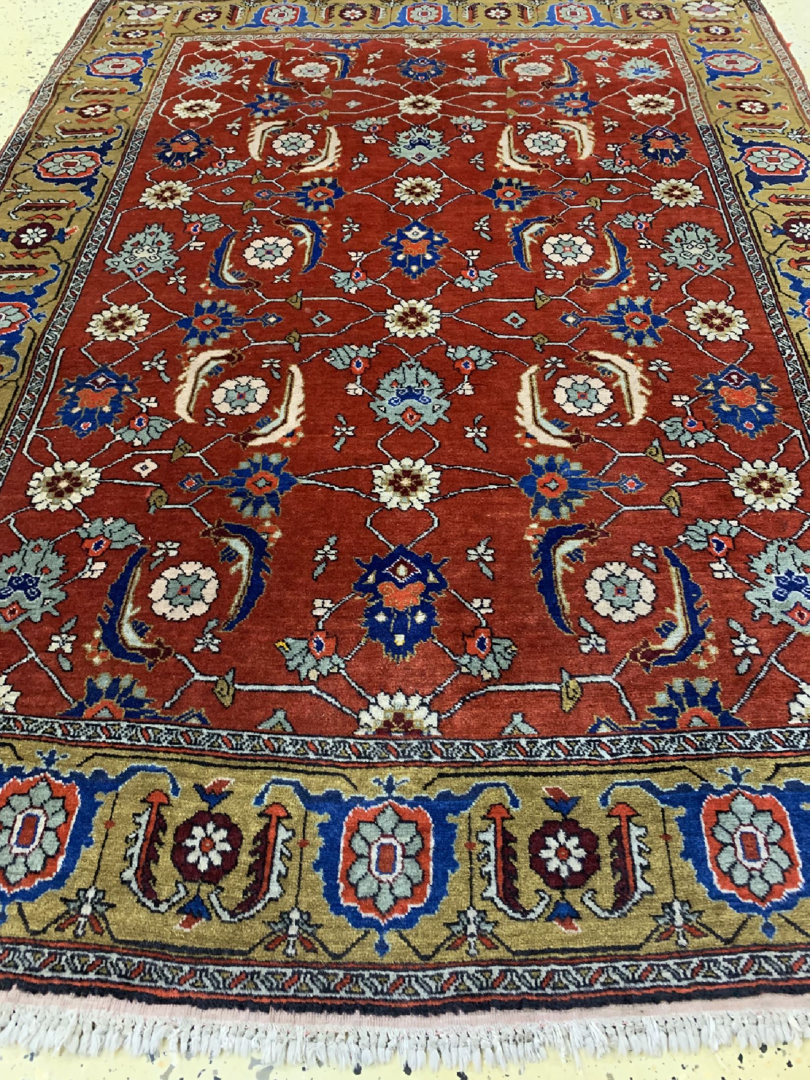 Detail d: Agra fein, Indien, ca. 50 Jahre, Korkwolle,ca. 165 x 124 cm, EHZ: 2