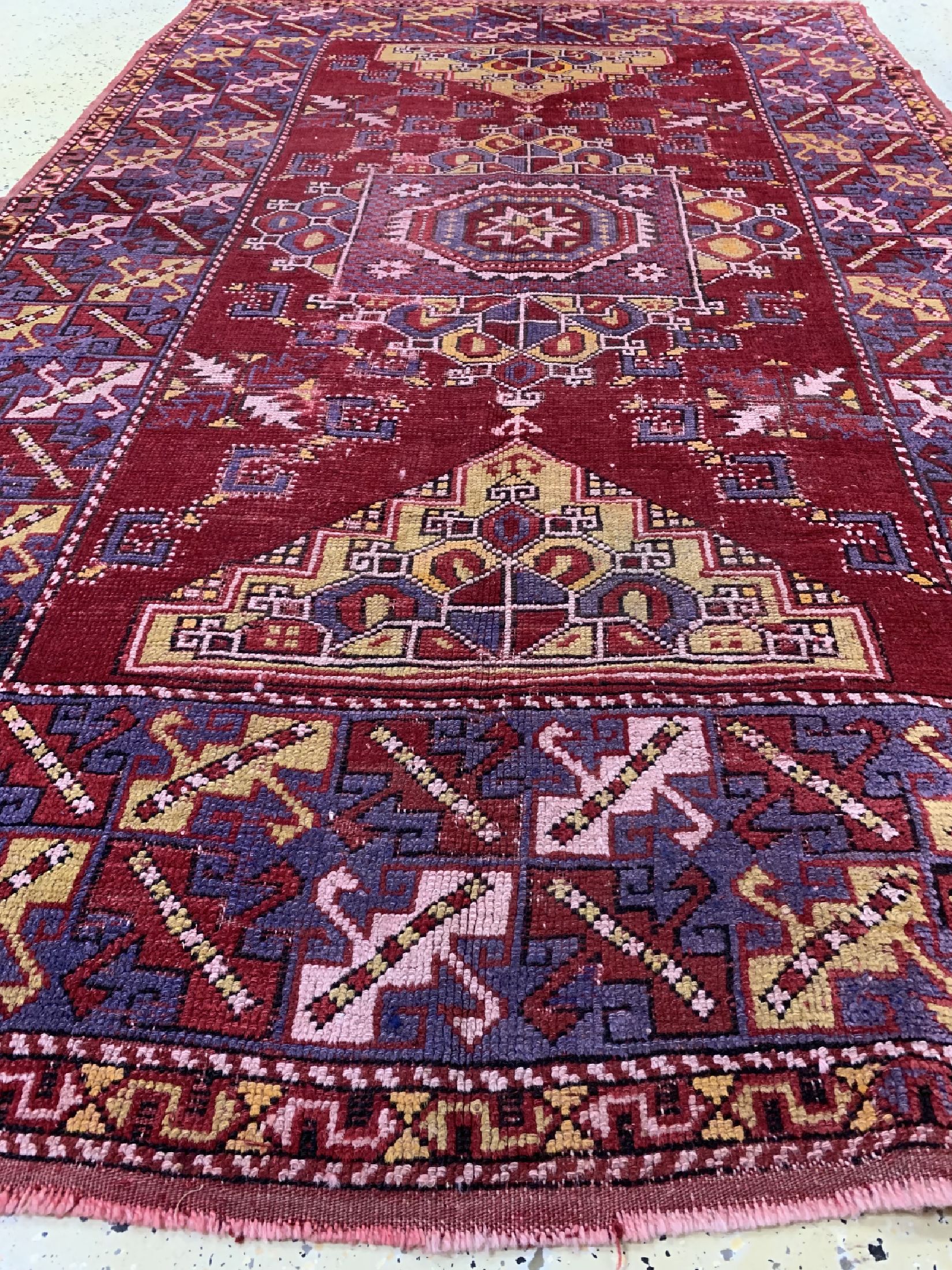 Detail c: Dazgiri alt, Türkei, um 1950, Wolle auf Wolle, ca. 250 x 160 cm, EHZ: 3