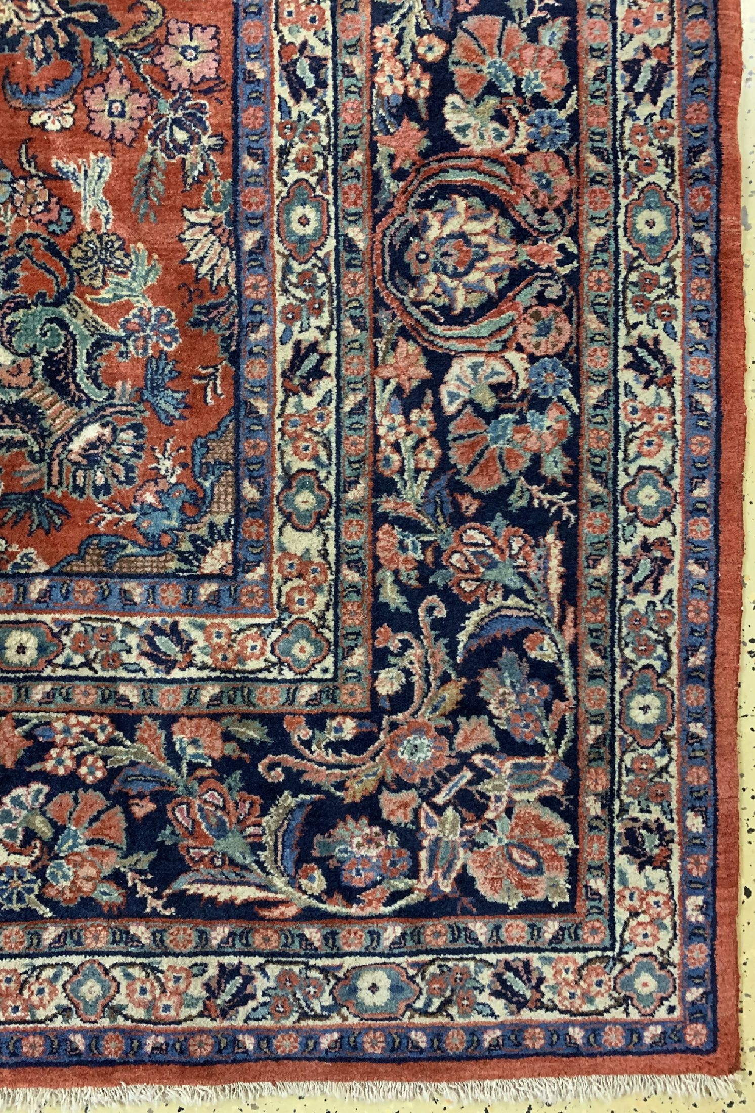 Detail a: Sarogh alt, Persien, um 1950, Wolle auf Baumwolle, ca. 390 x 273 cm, EHZ: 2, Reinigungsbedürftig