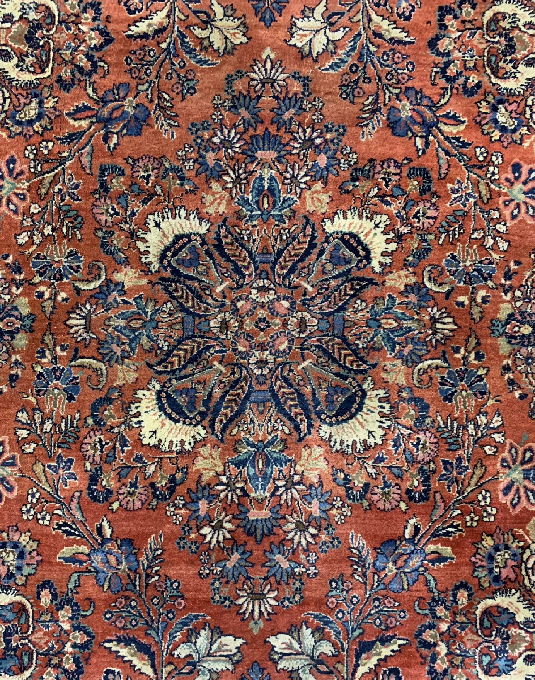 Detail c: Sarogh alt, Persien, um 1950, Wolle auf Baumwolle, ca. 390 x 273 cm, EHZ: 2, Reinigungsbedürftig