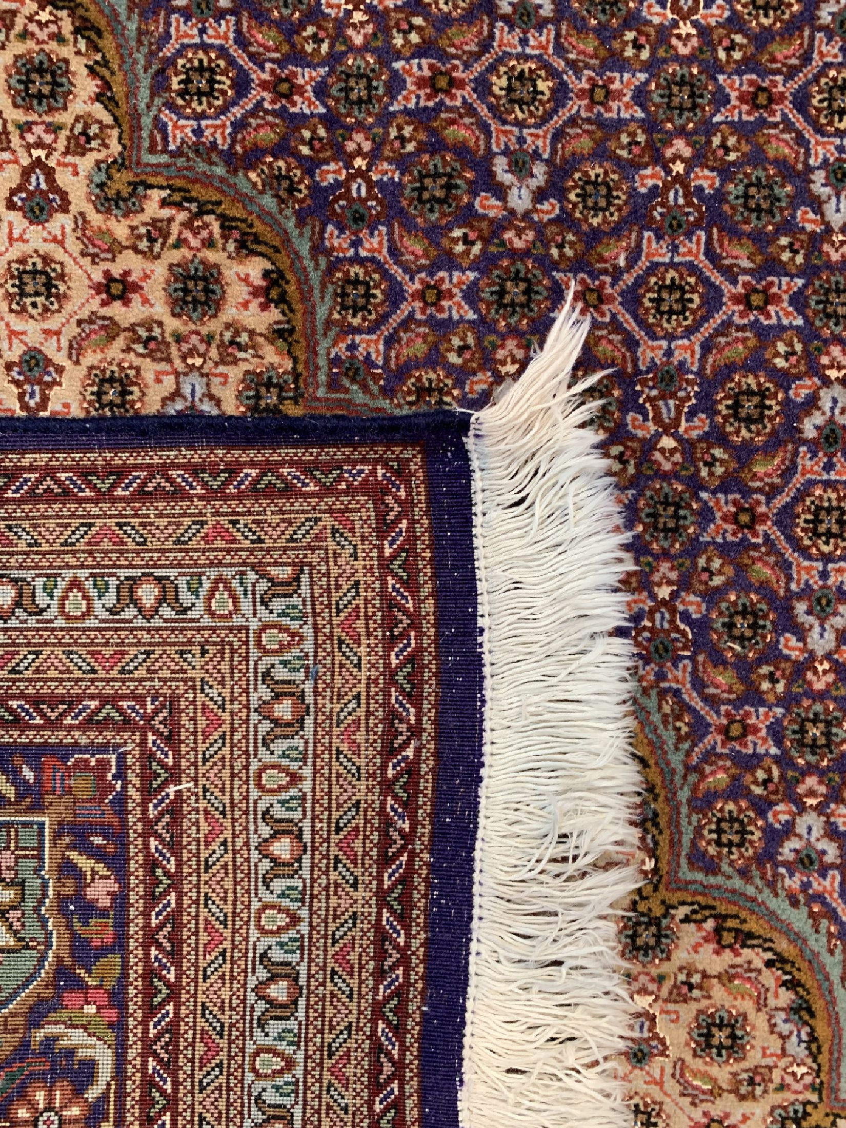 Detail d: Täbriz fein(50 Raj), Persien, um 1960, Korkwolle mit Seide, ca. 300 x 203 cm, gereinigt, EHZ: 1-2