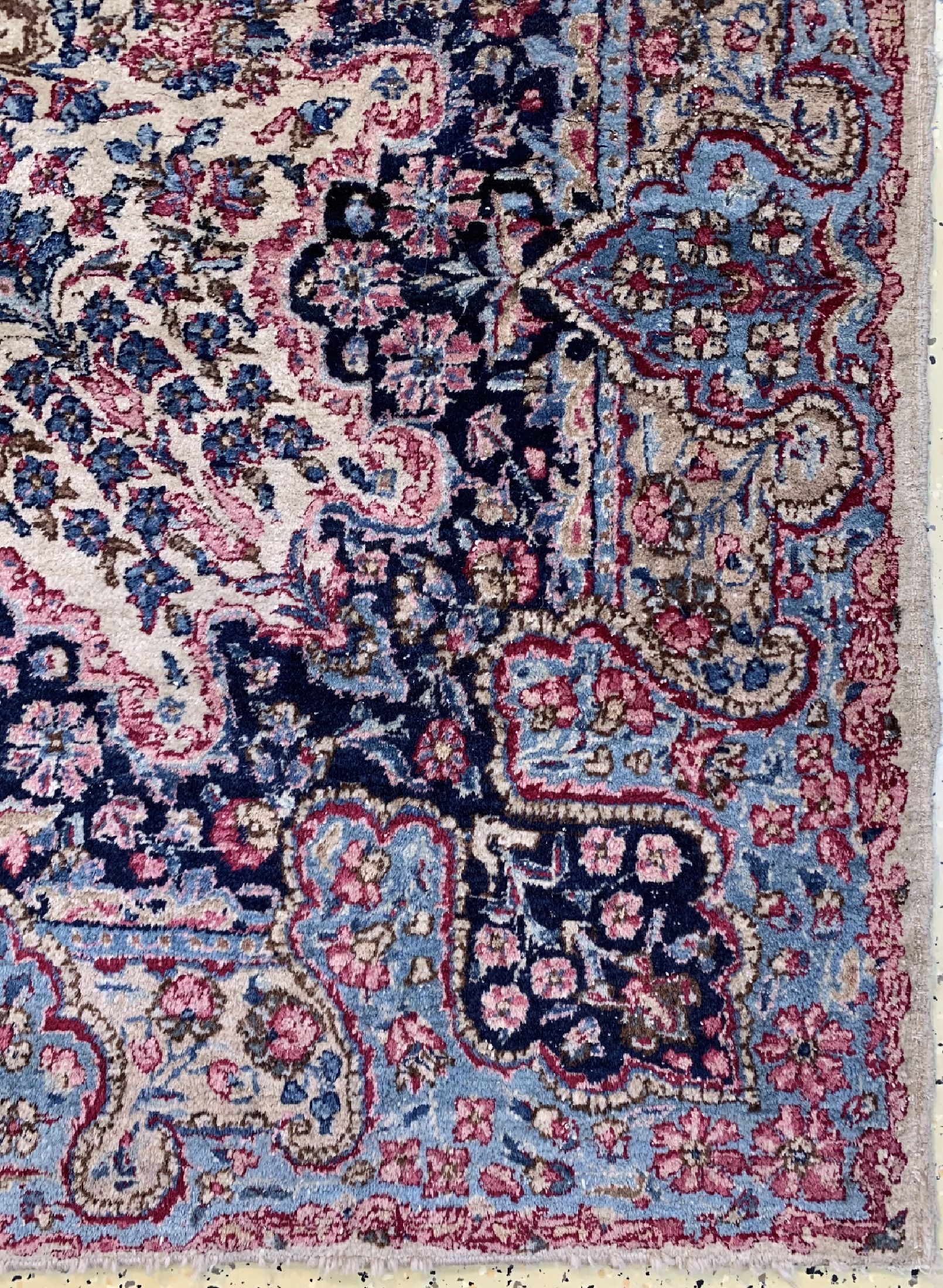 Detail a: Us Re-Import Kerman, Persien, um 1900, Wolle auf Baumwolle, ca. 300 x 250 cm, EHZ: 2