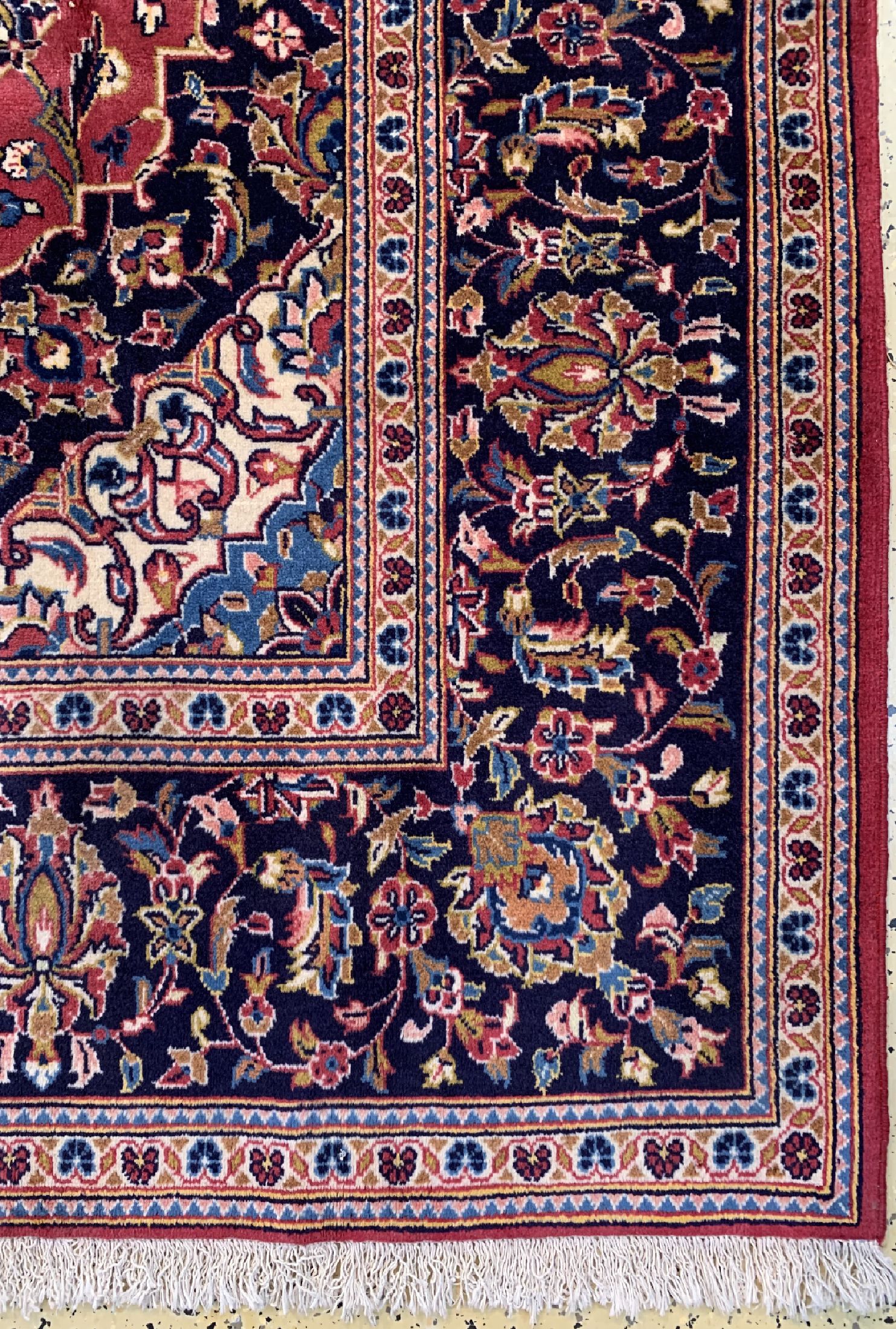 Detail a: Keschan, Persien, ca. 50 Jahre, Wolle auf Baumwolle, ca. 305 x 205 cm, gereinigt, EHZ: 1-2