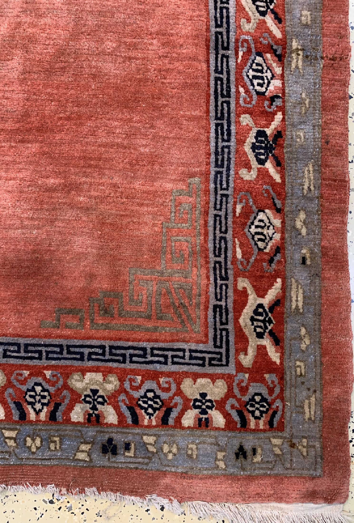Detail a: Mogolischer Teppich, Mongolei, um 1930, Wolle auf Baumwolle, ca. 295 x 200 cm, EHZ: 3