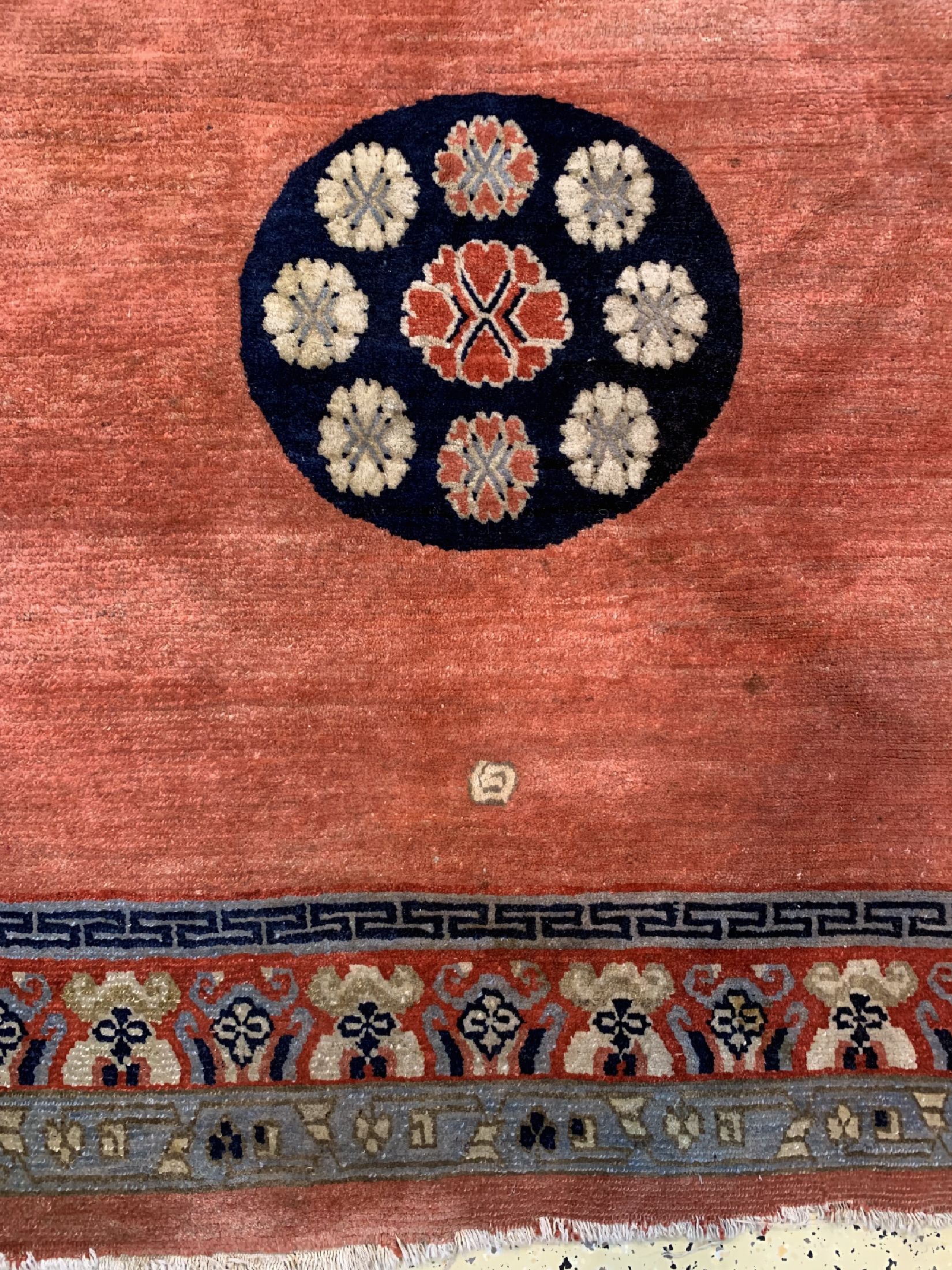 Detail b: Mogolischer Teppich, Mongolei, um 1930, Wolle auf Baumwolle, ca. 295 x 200 cm, EHZ: 3
