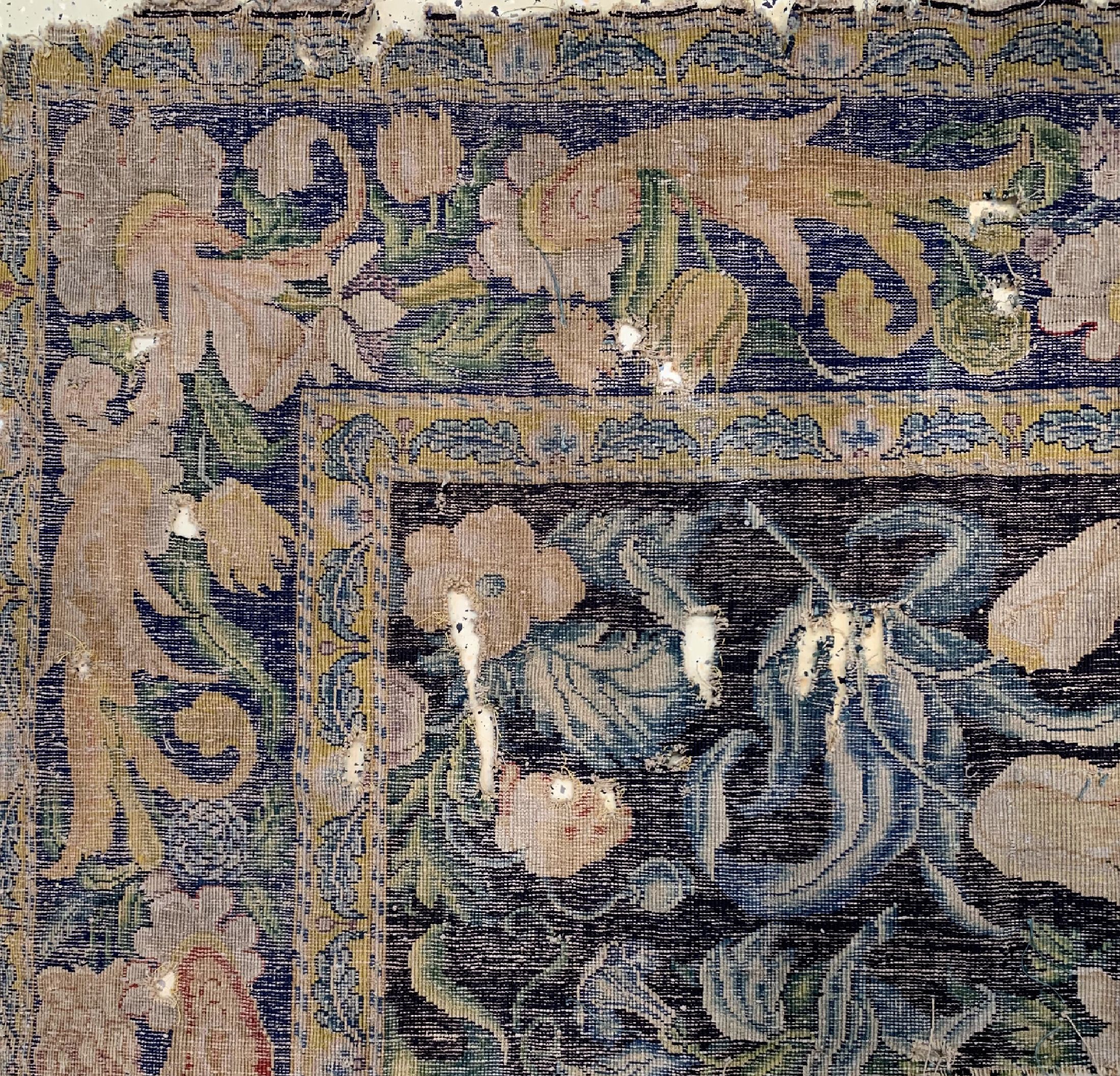 Detail c: Früher Louis Carpet Fragment, Frankreich, 17.Jhd, Wolle auf Baumwolle, ca. 195 x 155 cm,EHZ: 4