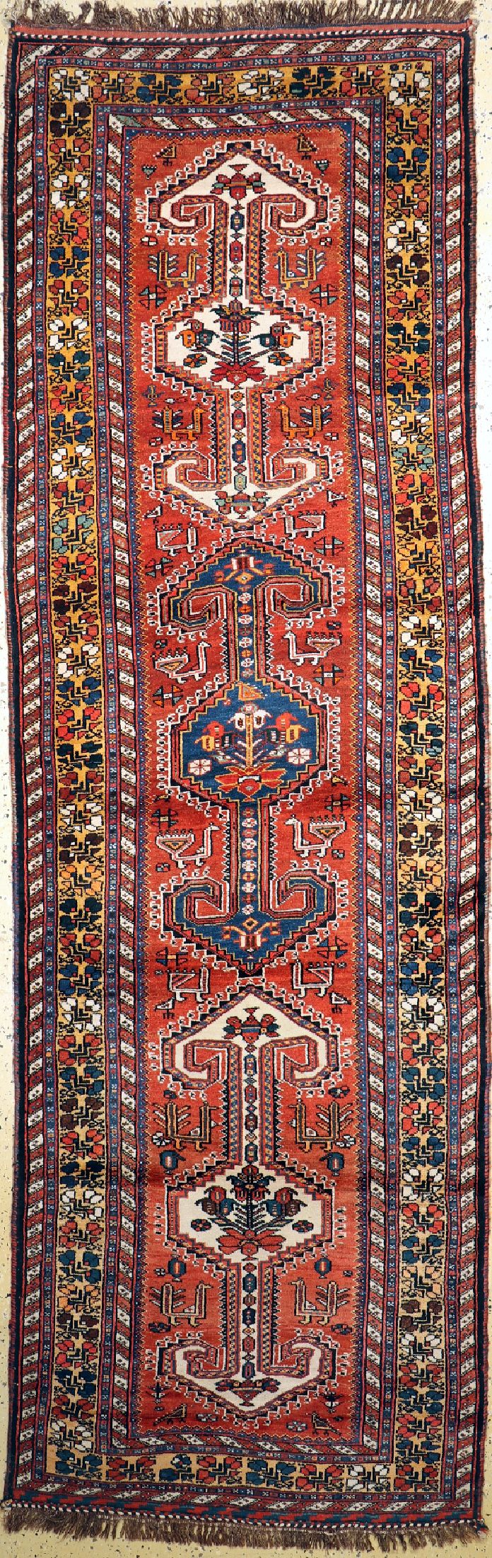 Ghaschgai alt, Persien, um 1950, Wolle auf Wolle, ca. 350 x 110 cm, EHZ: 2
