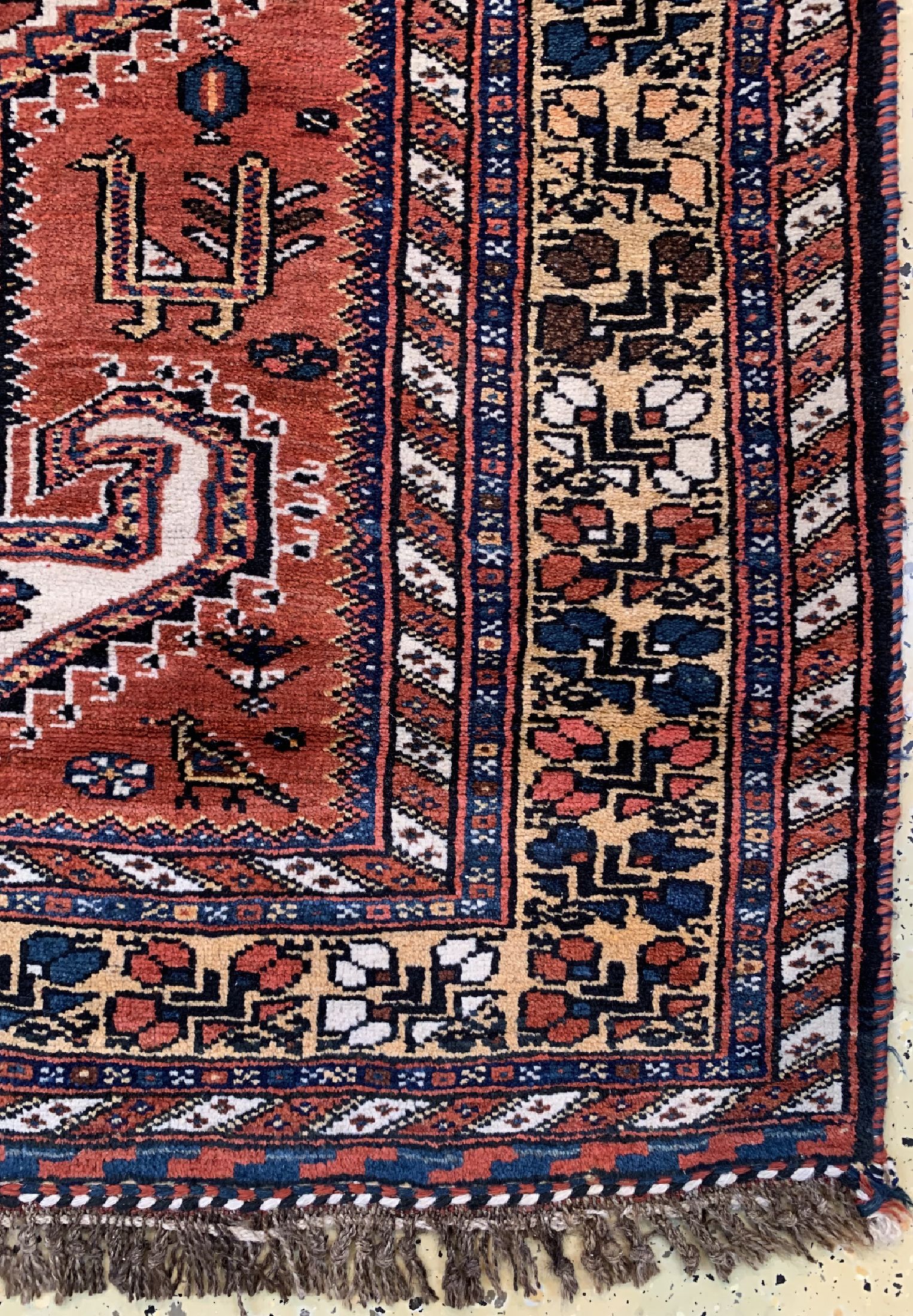 Detail a: Ghaschgai alt, Persien, um 1950, Wolle auf Wolle, ca. 350 x 110 cm, EHZ: 2