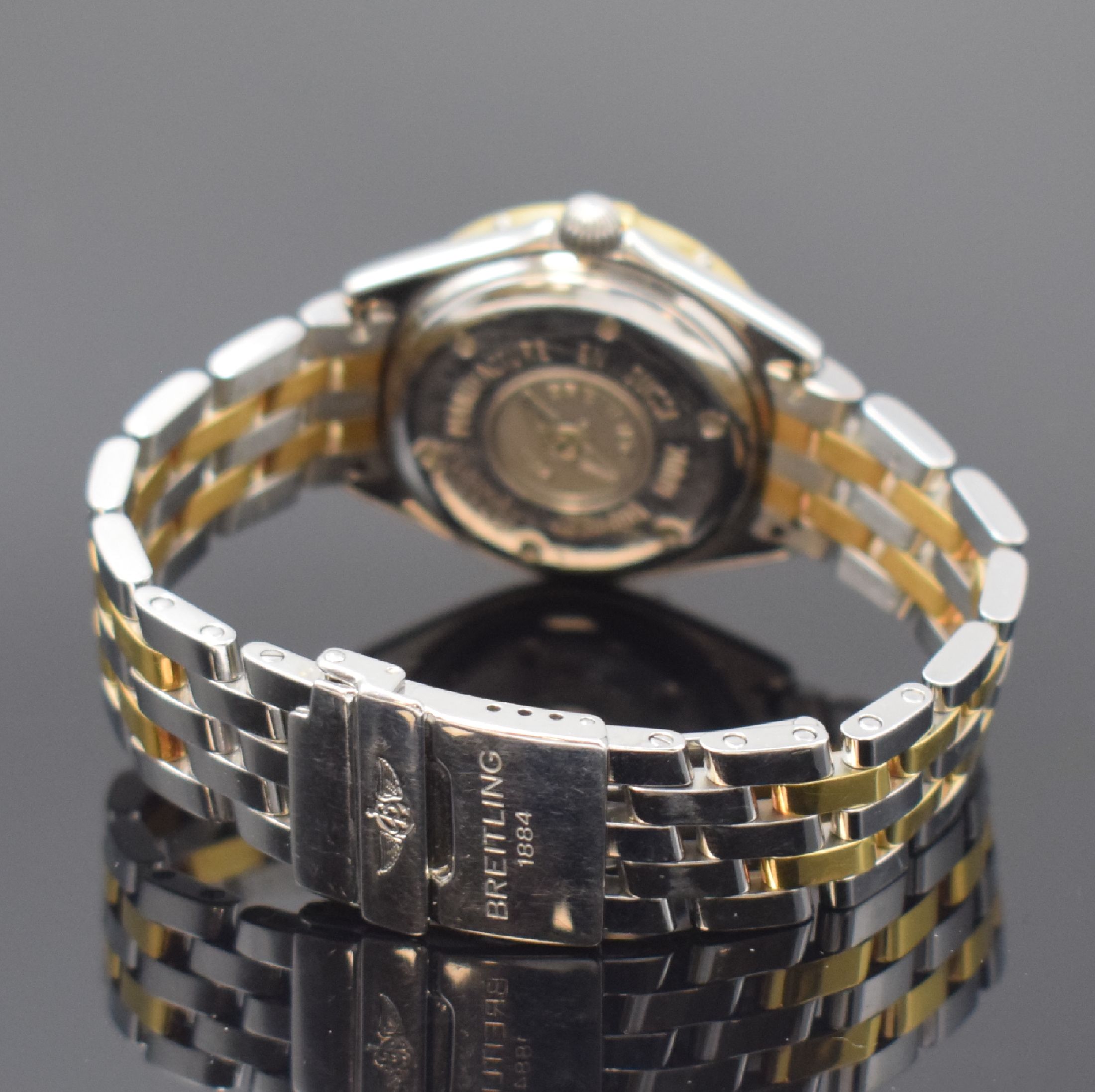 Detail b: BREITLING Lady J Damenarmbanduhr Referenz D52065 in Edelstahl und Gold, Schweiz um 1995, quarz, verschr. Geh. inkl. orig. Gliederband m. Faltschl., ...