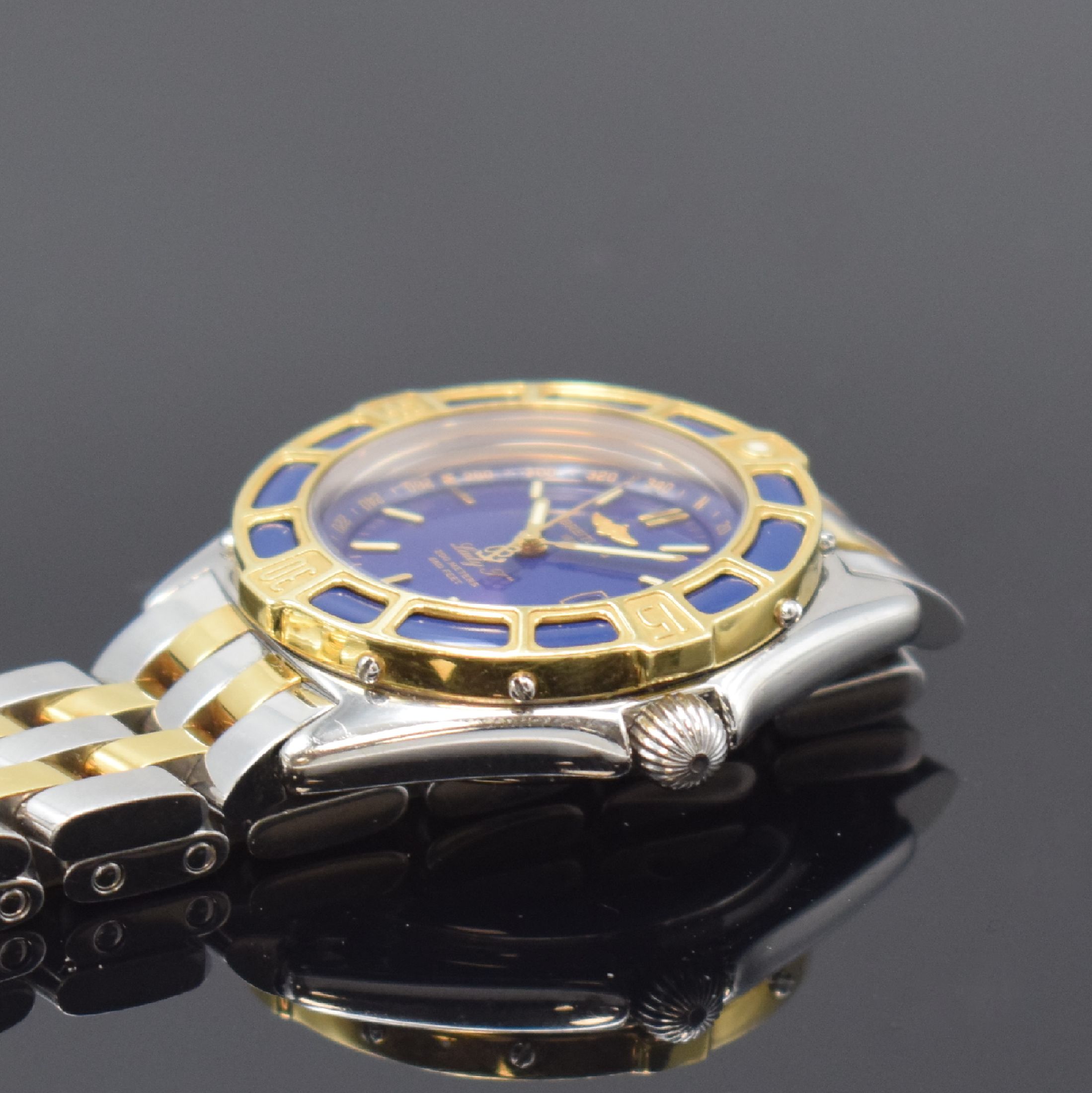 Detail c: BREITLING Lady J Damenarmbanduhr Referenz D52065 in Edelstahl und Gold, Schweiz um 1995, quarz, verschr. Geh. inkl. orig. Gliederband m. Faltschl., ...