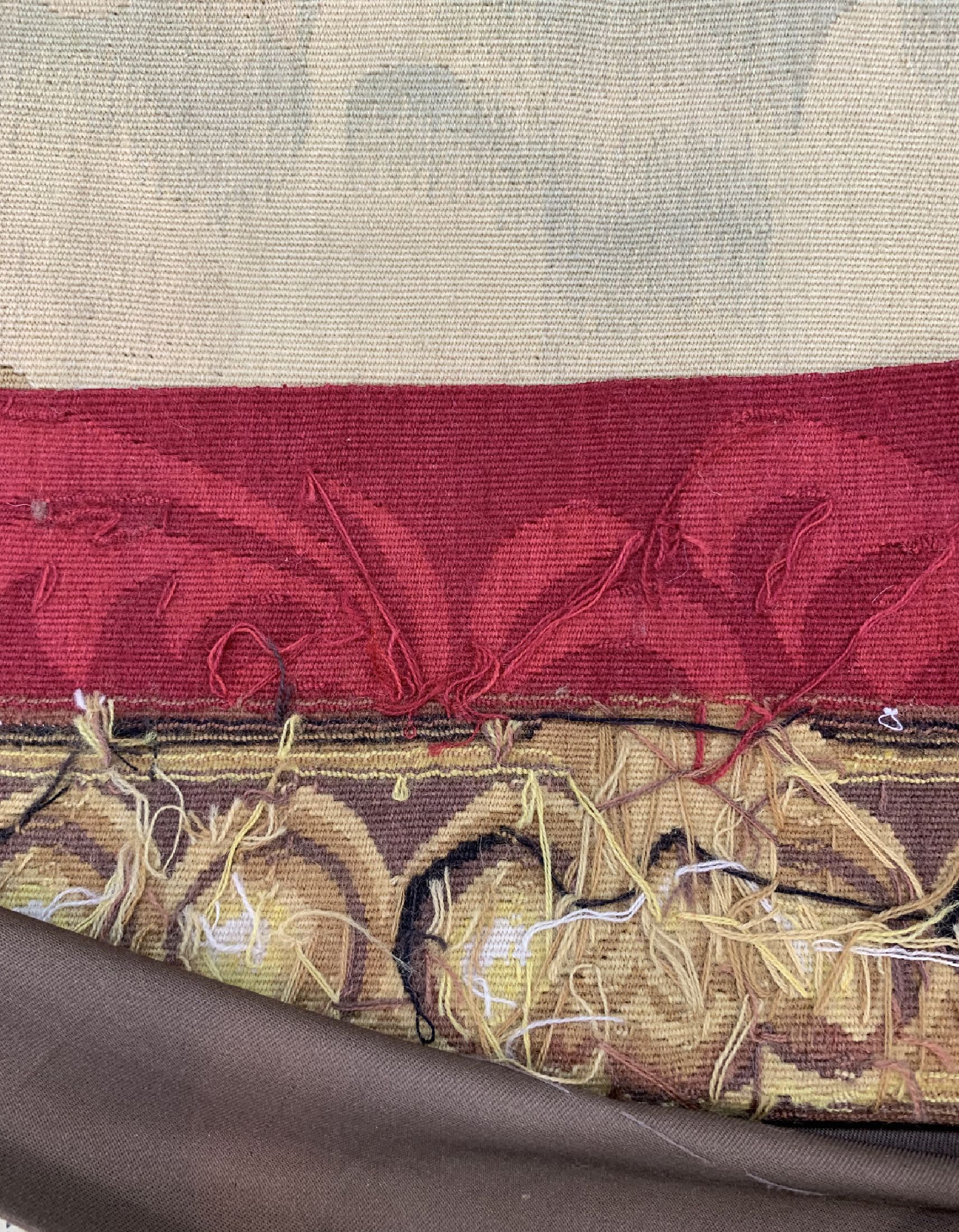 Detail e: Tapesserie, China, ca. 50 Jahre, Wolle auf Baumwolle, ca. 245 x 95 cm, flachgewebt, EHZ: 1