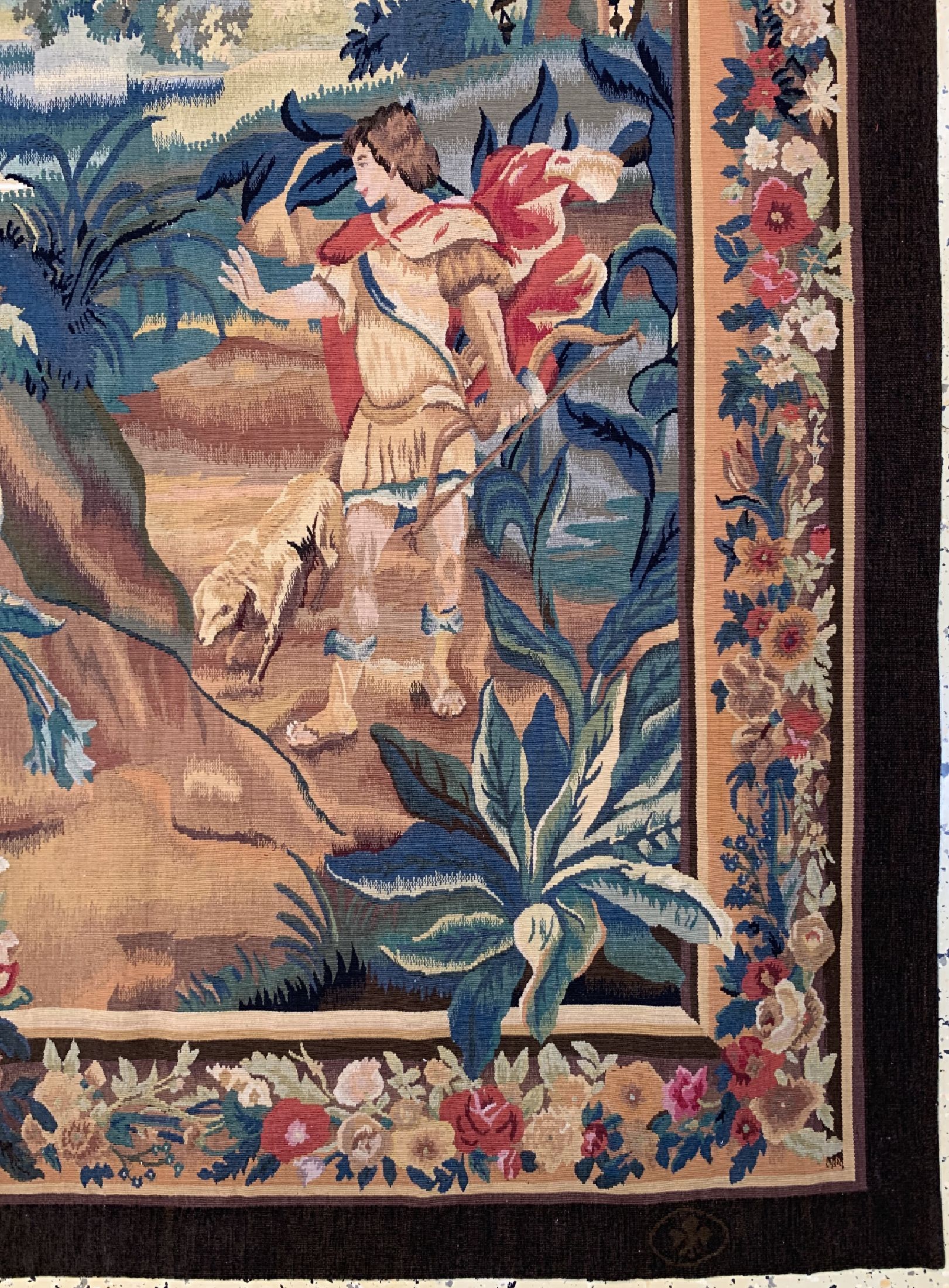 Detail a: Tapesserie, China, ca. 50 Jahre, Wolle auf Baumwolle, ca. 245 x 205 cm, flachgewebt, EHZ:1