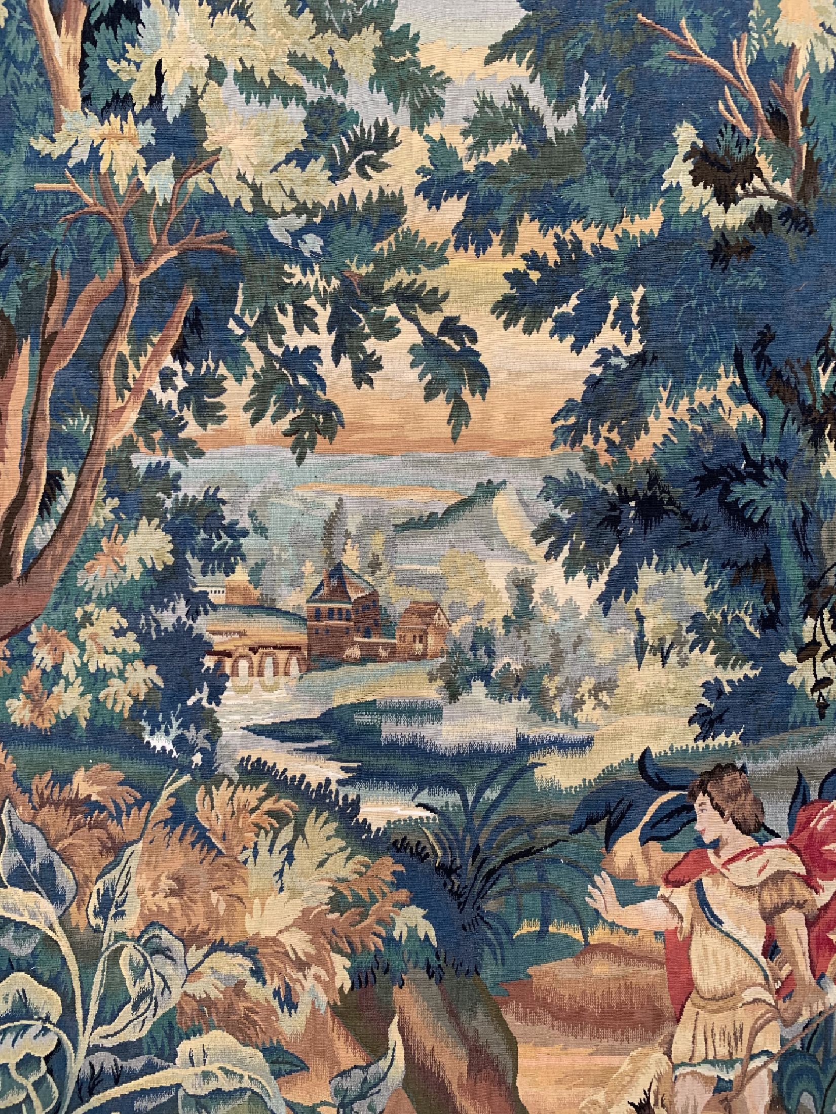 Detail c: Tapesserie, China, ca. 50 Jahre, Wolle auf Baumwolle, ca. 245 x 205 cm, flachgewebt, EHZ:1