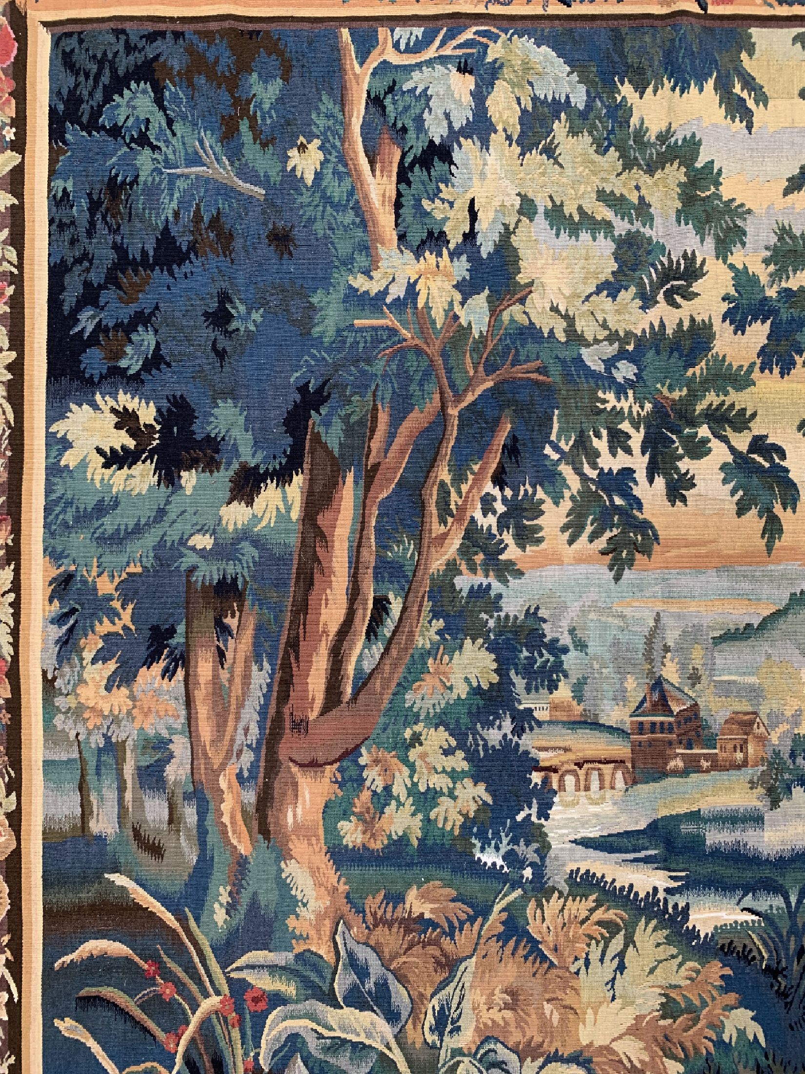 Detail d: Tapesserie, China, ca. 50 Jahre, Wolle auf Baumwolle, ca. 245 x 205 cm, flachgewebt, EHZ:1