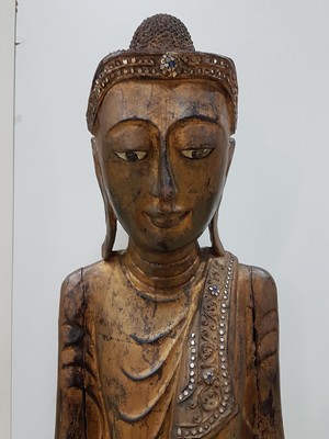 26714145a - Großer stehender Buddha, Burma, Anfang 20. Jh.