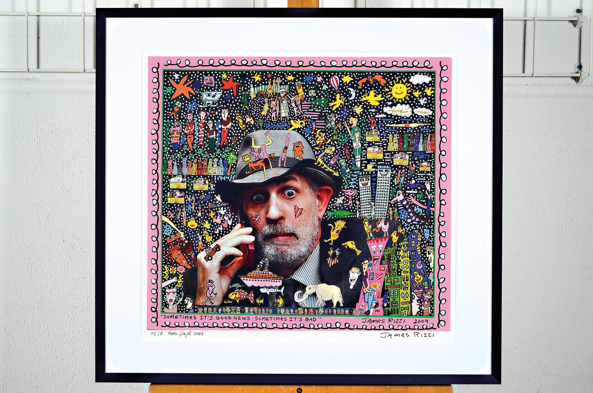 James Rizzi (1950-2011) und Jo Goertz (geb. 1942), Fotografie "Sometimes it's good news-sometimes it's bad", 2009, Ed. 8/15, ...