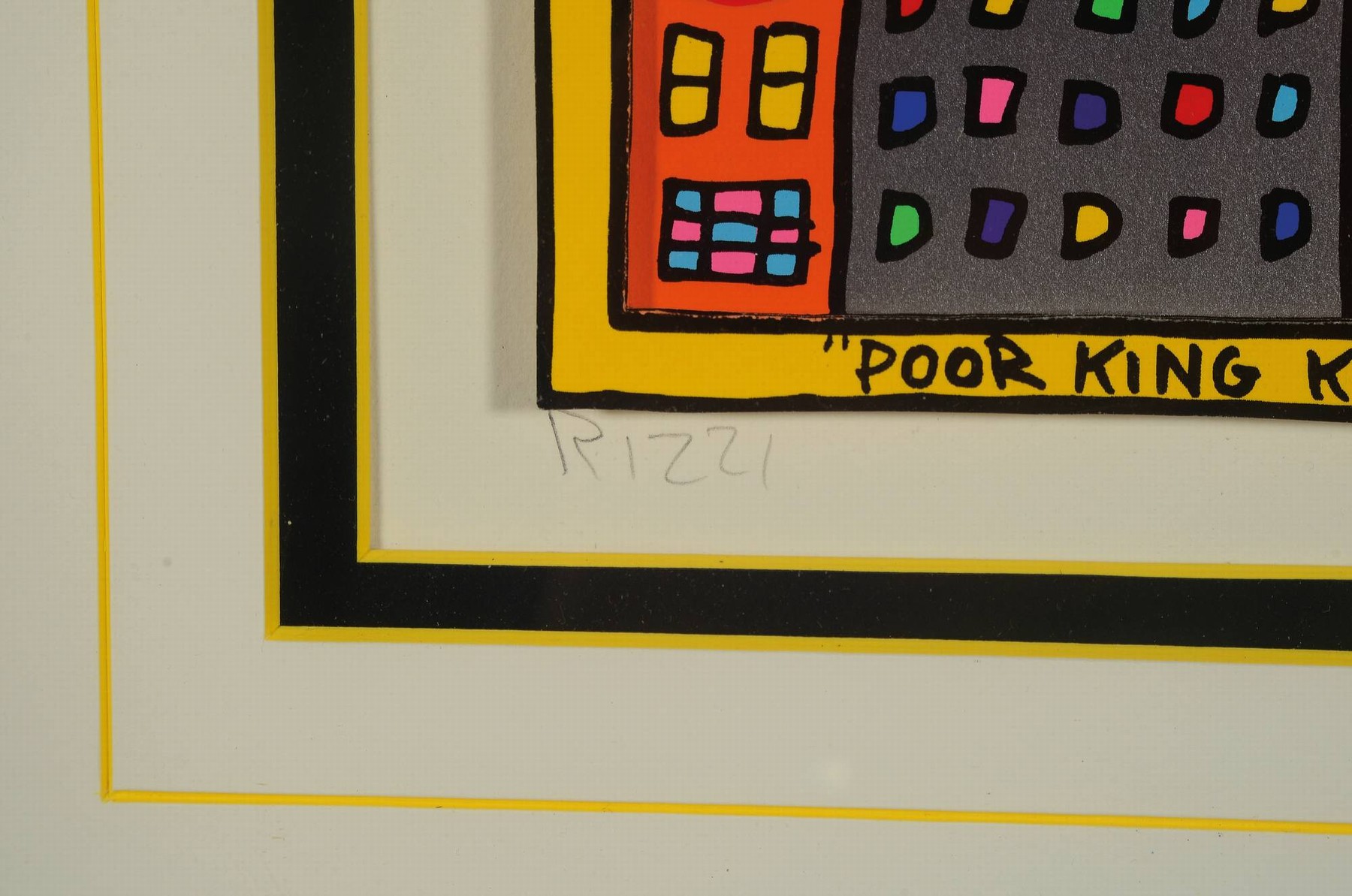 Detail a: James Rizzi, 1950-2011 NY, 3D-Serigraphie, "Poor King Kong", 1994, Ed. 208/350, handsigniert, Motiv 23x12 cm, farbig angepasste ...