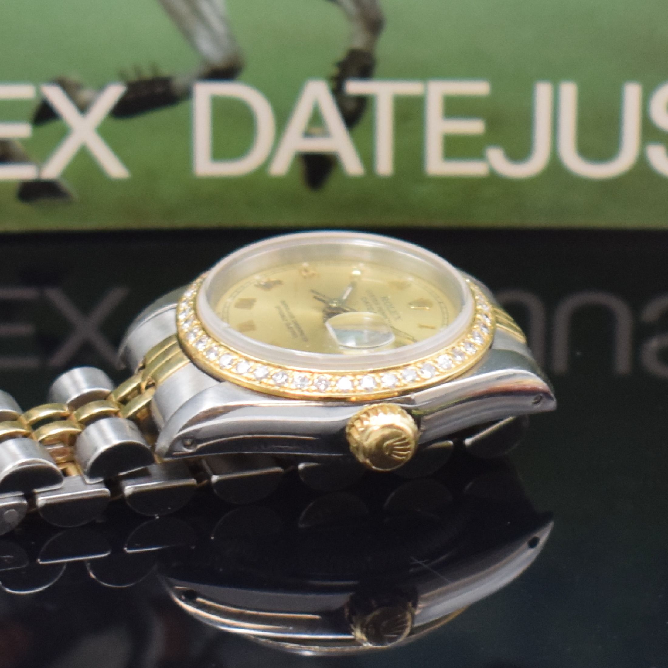 Detail c: ROLEX Oyster Perpetual Datejust Armbanduhr in Stahl/Gold Referenz 69163, Schweiz um 1984, Automatik, Chronometer der Superlative, Oystergeh. inkl. ...