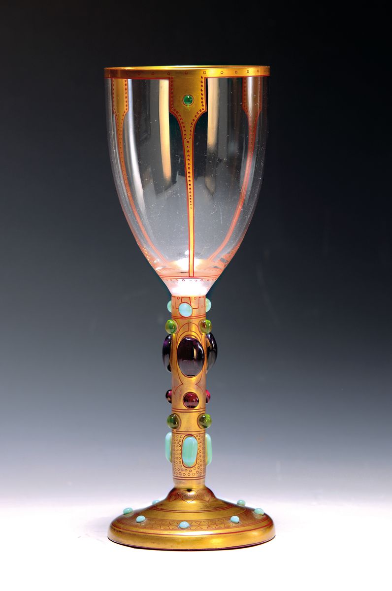 Pokal der "Byzantinischen Gläser", Carl-Georg von Reichenbach, Krystallglas -Fabrik Benedikt von Poschinger, Oberzwieselau, um 1906, ...
