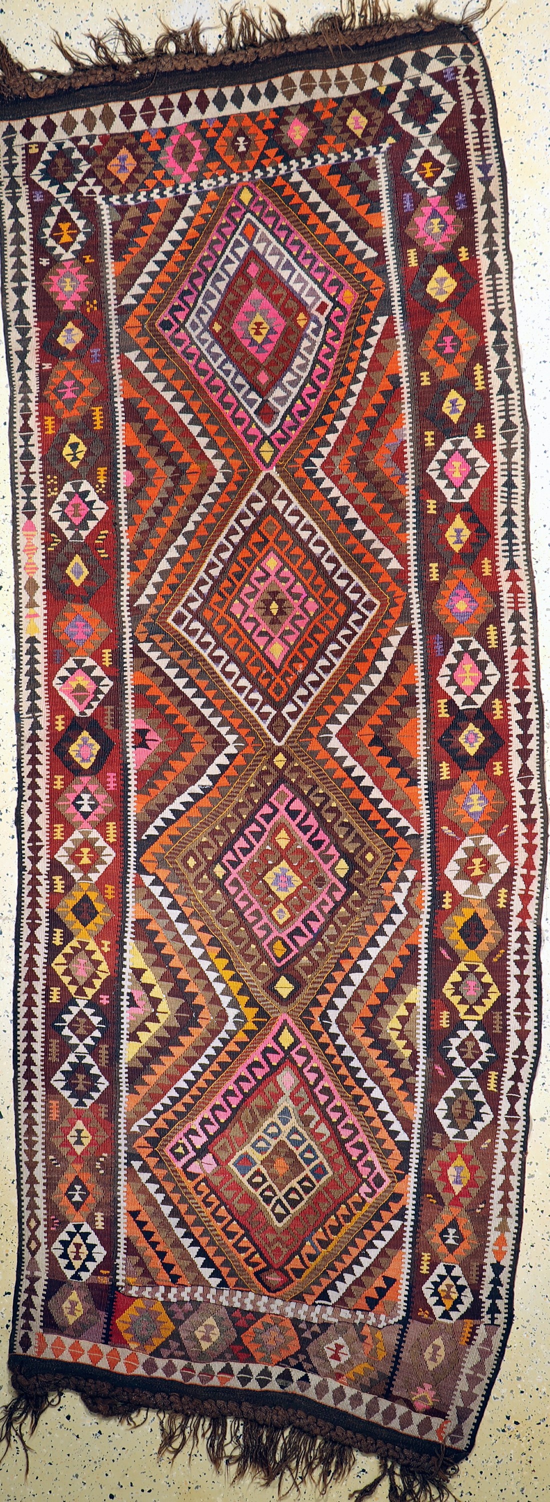 Kars Kelim alt, Türkei, um 1950, Wolle auf Wolle, ca. 320 x 120 cm, EHZ: 2