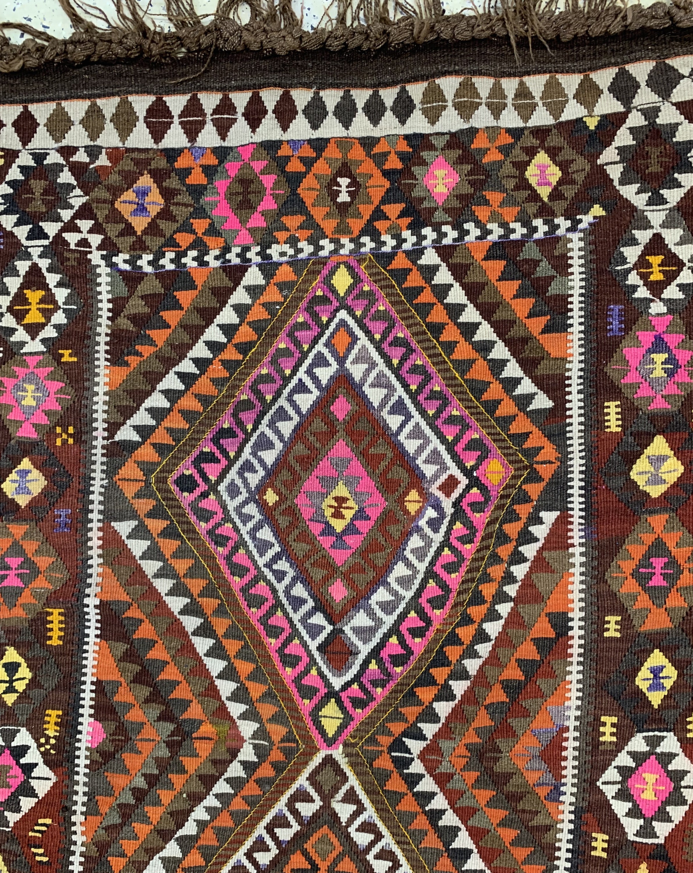Detail b: Kars Kelim alt, Türkei, um 1950, Wolle auf Wolle, ca. 320 x 120 cm, EHZ: 2