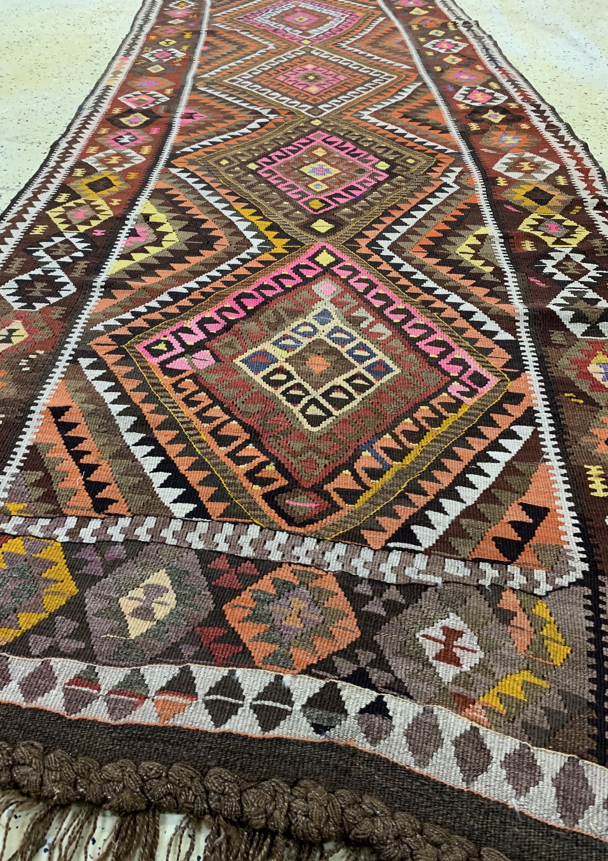 Detail c: Kars Kelim alt, Türkei, um 1950, Wolle auf Wolle, ca. 320 x 120 cm, EHZ: 2