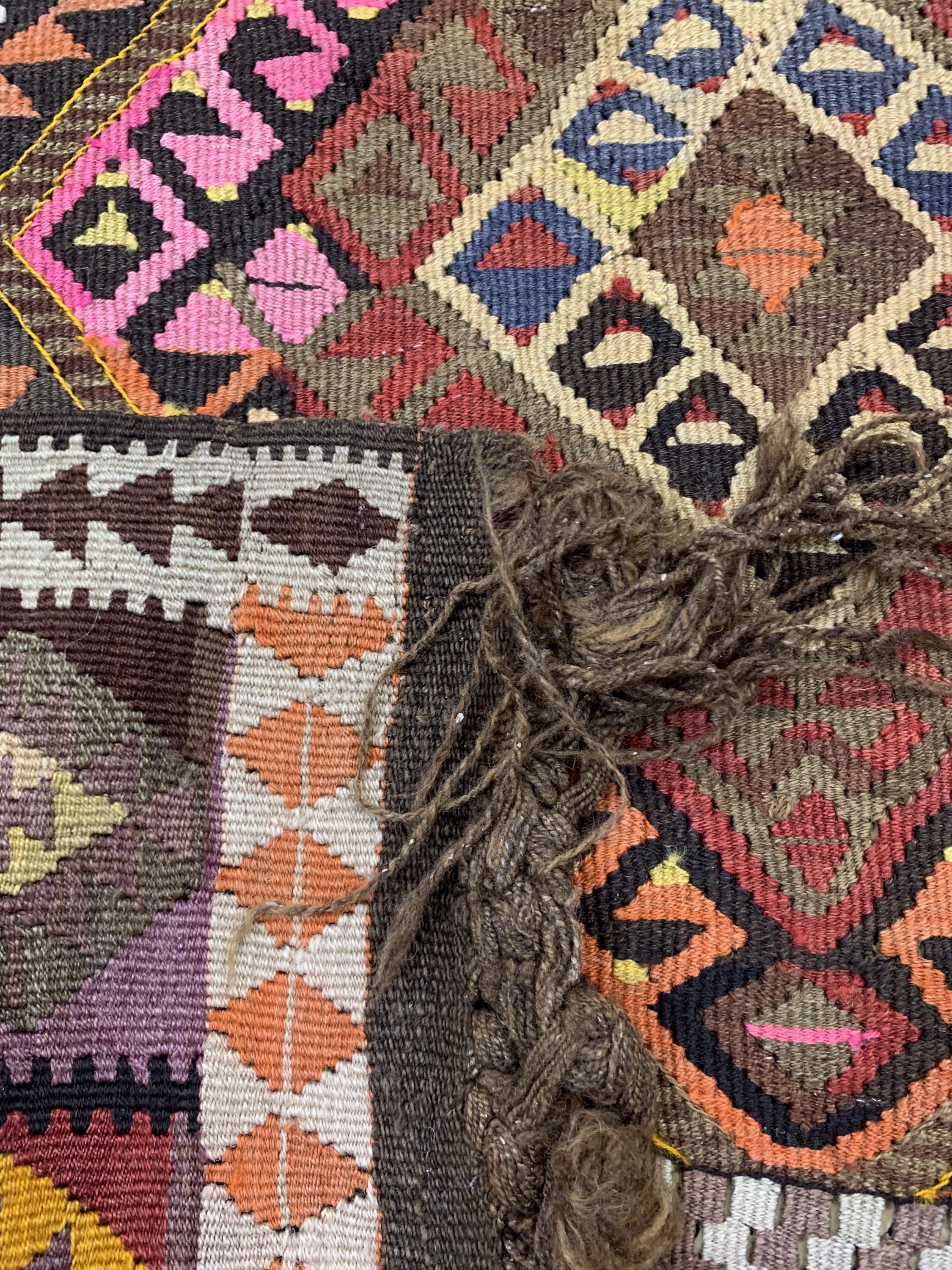 Detail d: Kars Kelim alt, Türkei, um 1950, Wolle auf Wolle, ca. 320 x 120 cm, EHZ: 2