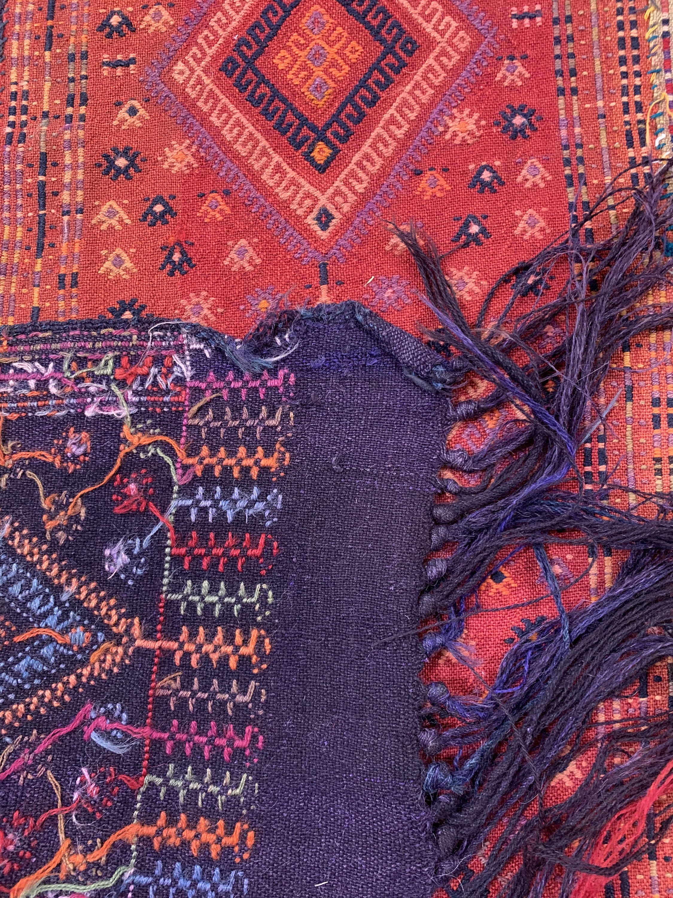 Detail e: Anatol Cicim alt(5 Bahnig), Türkei, um 1920/1930, Wolle auf Wolle, ca. 414 x 192 cm, EHZ: 2-3