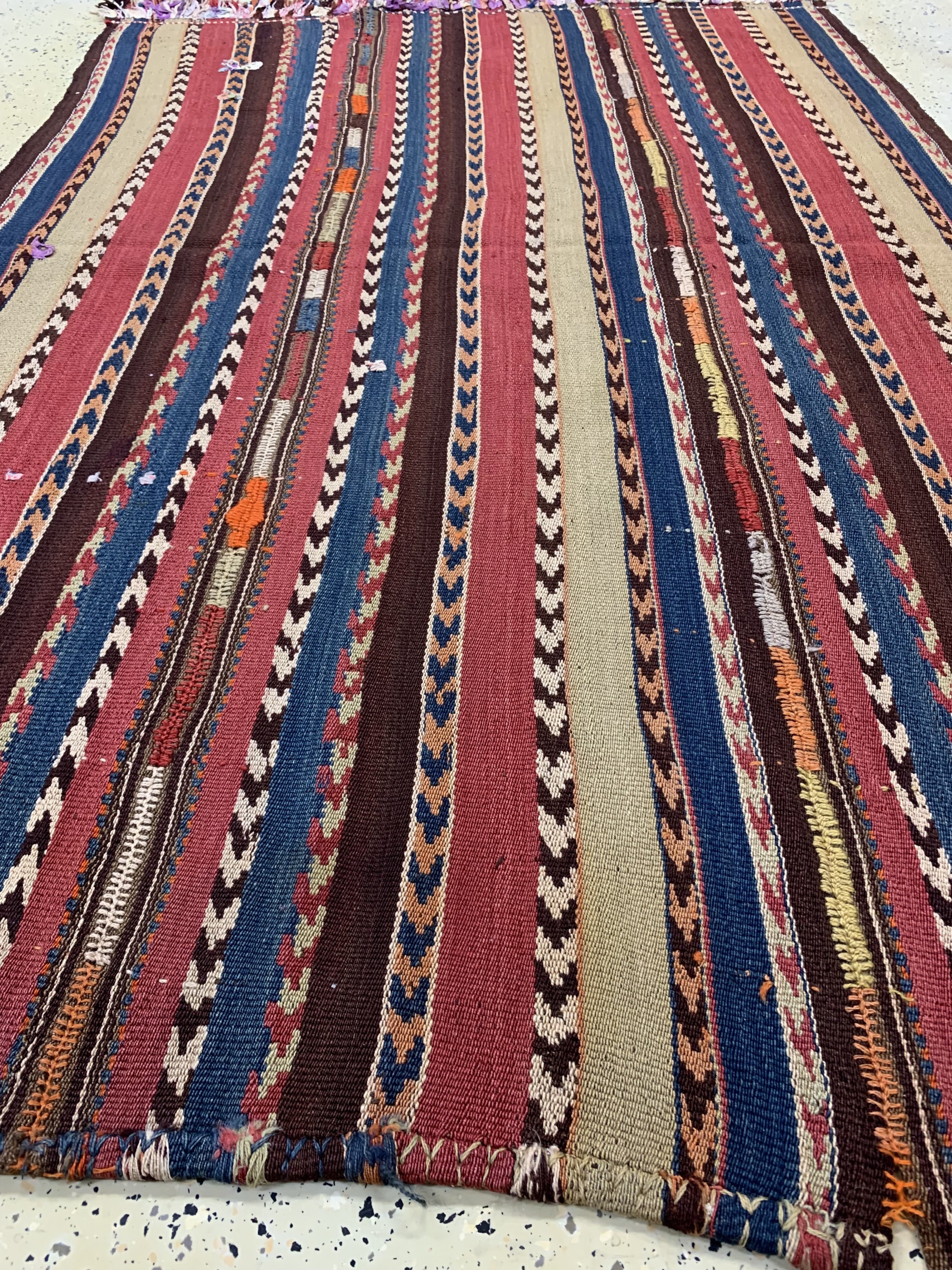 Detail c: Malatya Djajim(3 Bahnig), Türkei, um 1940, Wolle auf Wolle, ca. 210 x 132 cm, EHZ: 2