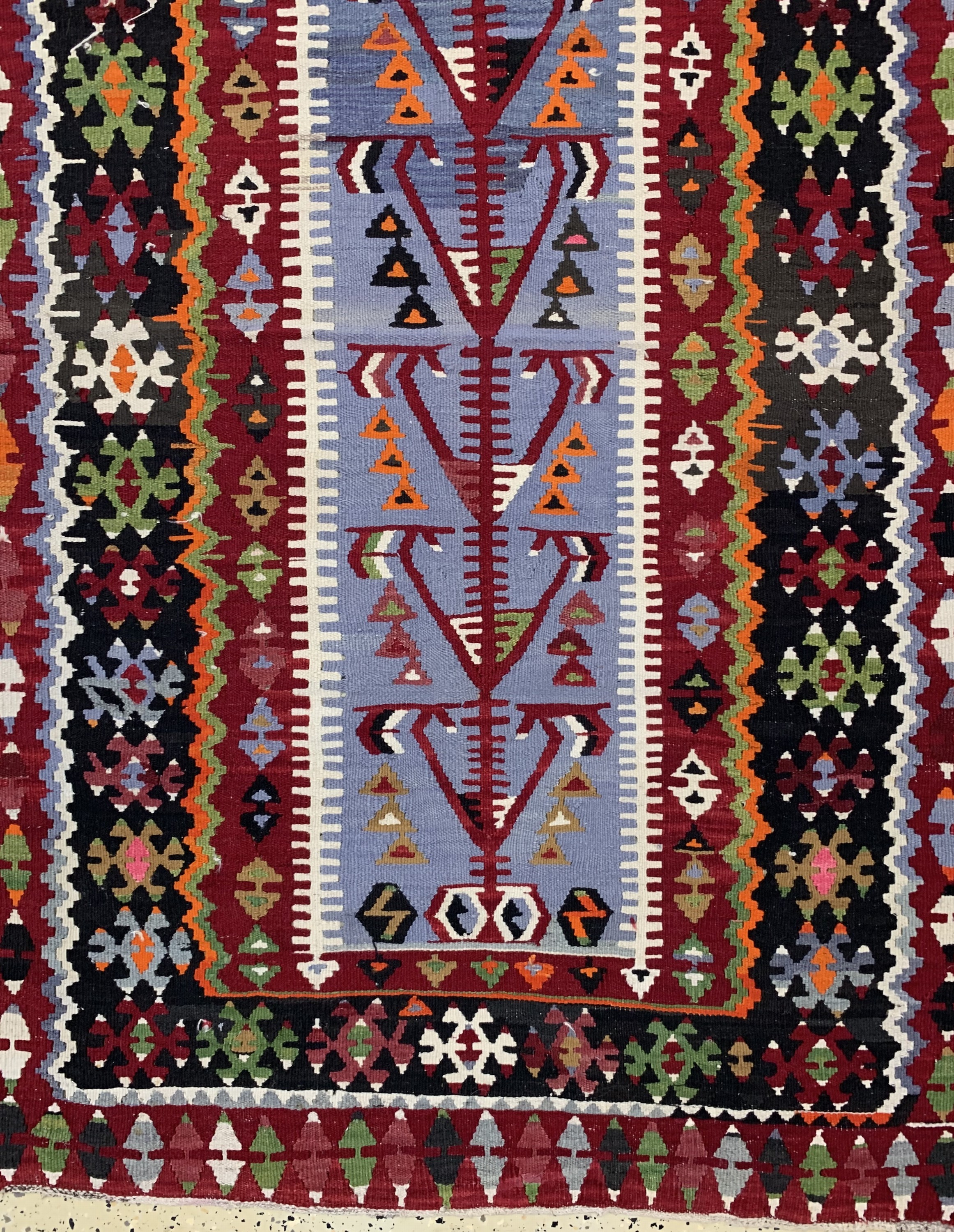 Detail a: Anatol Kelim, Türkei, ca. 60 Jahre, Wolle auf Wolle, ca. 183 x 100 cm, EHZ: 2