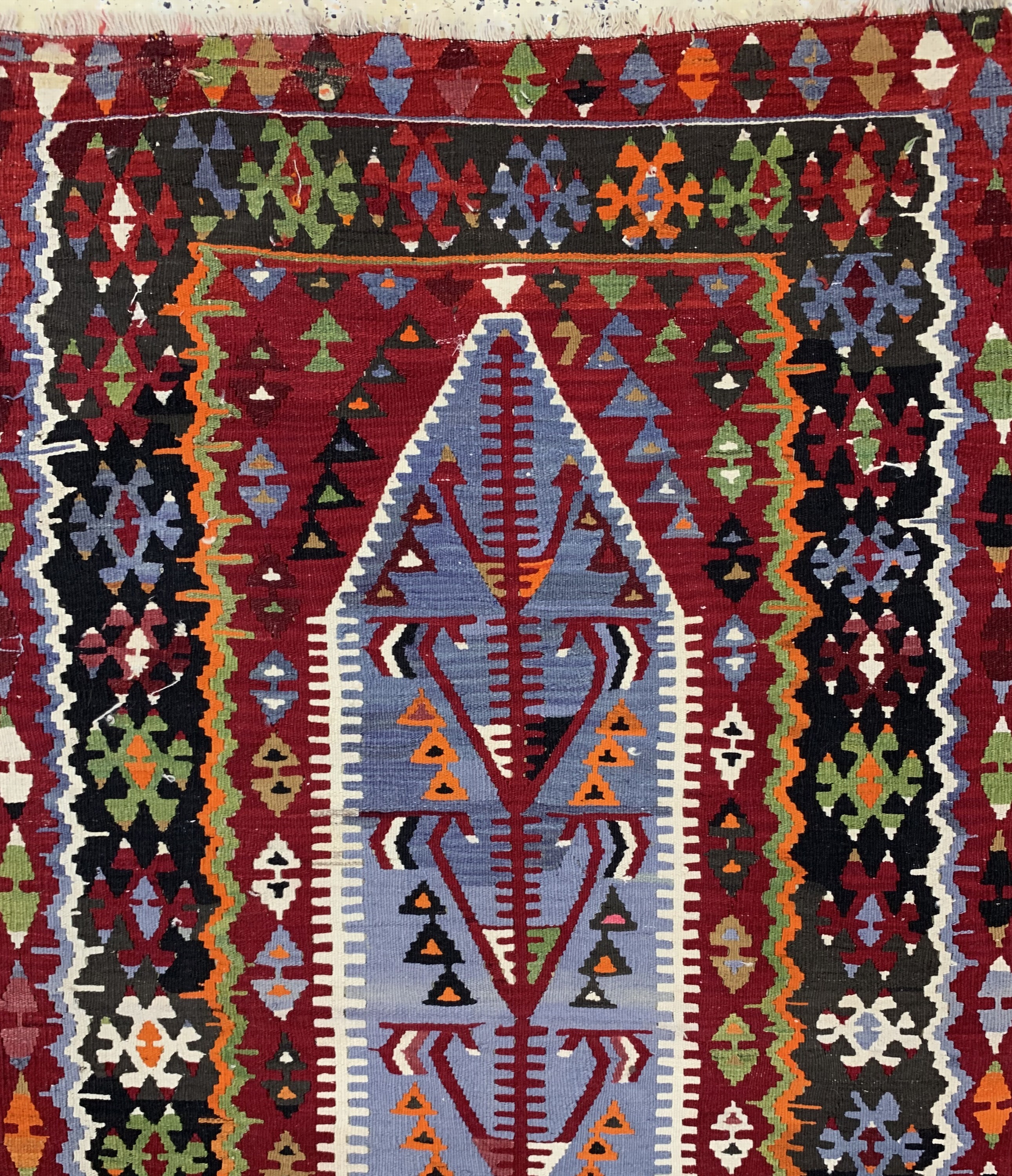 Detail b: Anatol Kelim, Türkei, ca. 60 Jahre, Wolle auf Wolle, ca. 183 x 100 cm, EHZ: 2