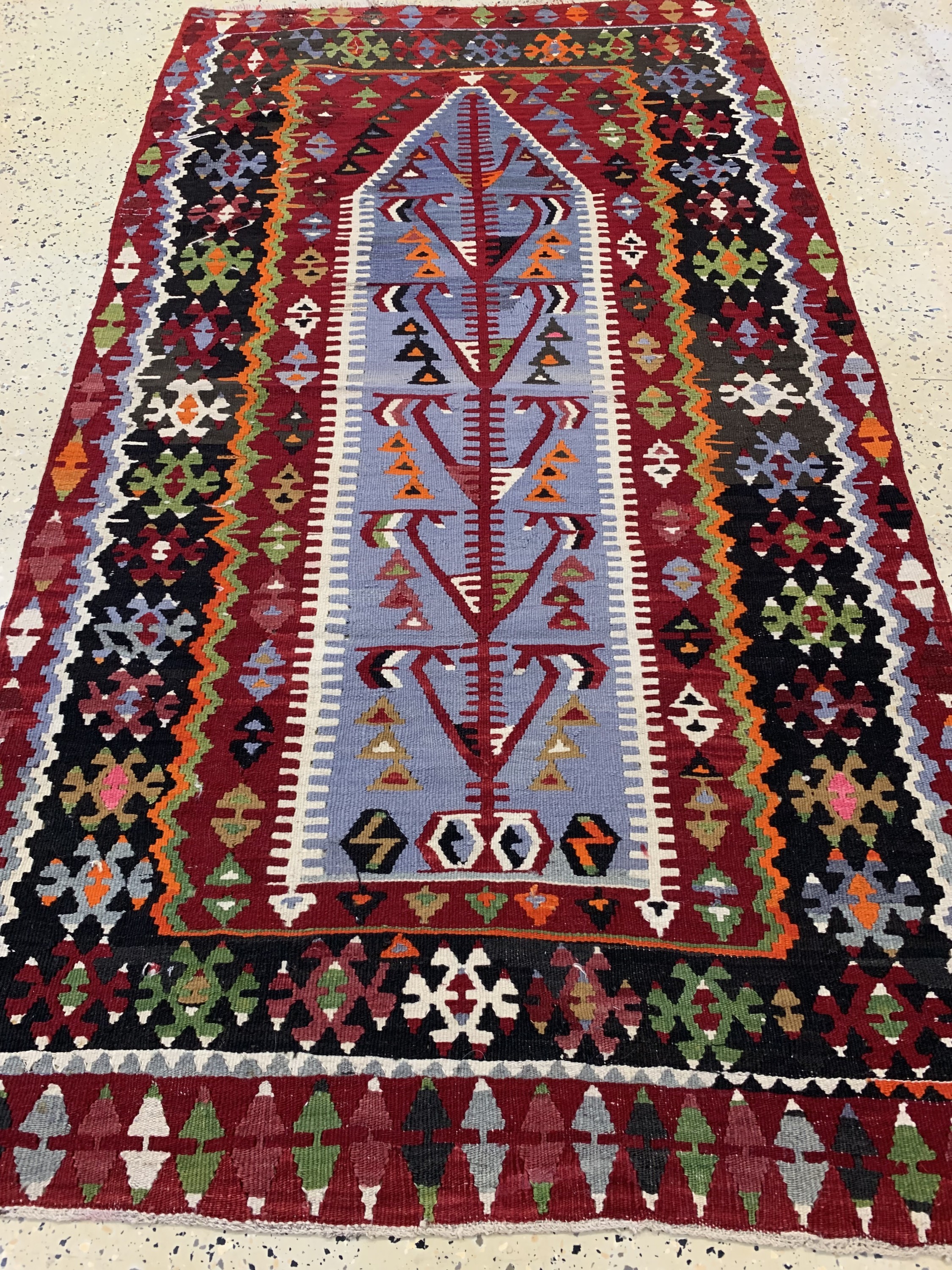 Detail c: Anatol Kelim, Türkei, ca. 60 Jahre, Wolle auf Wolle, ca. 183 x 100 cm, EHZ: 2