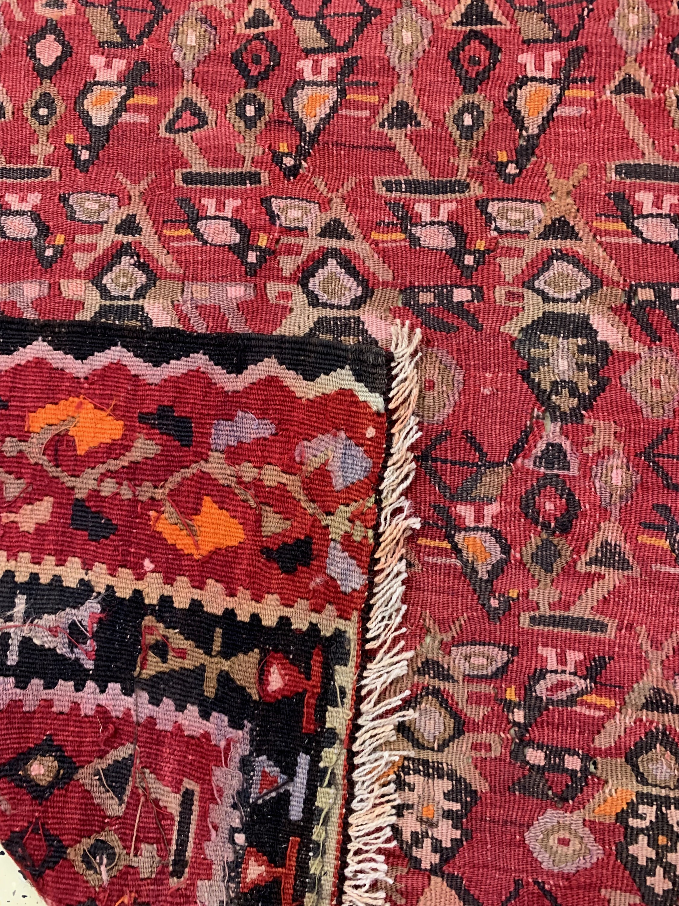 Detail d: Anatol Kelim alt, Türkei, um 1930, Wolle auf Wolle, ca. 375 x 160 cm, EHZ: 3
