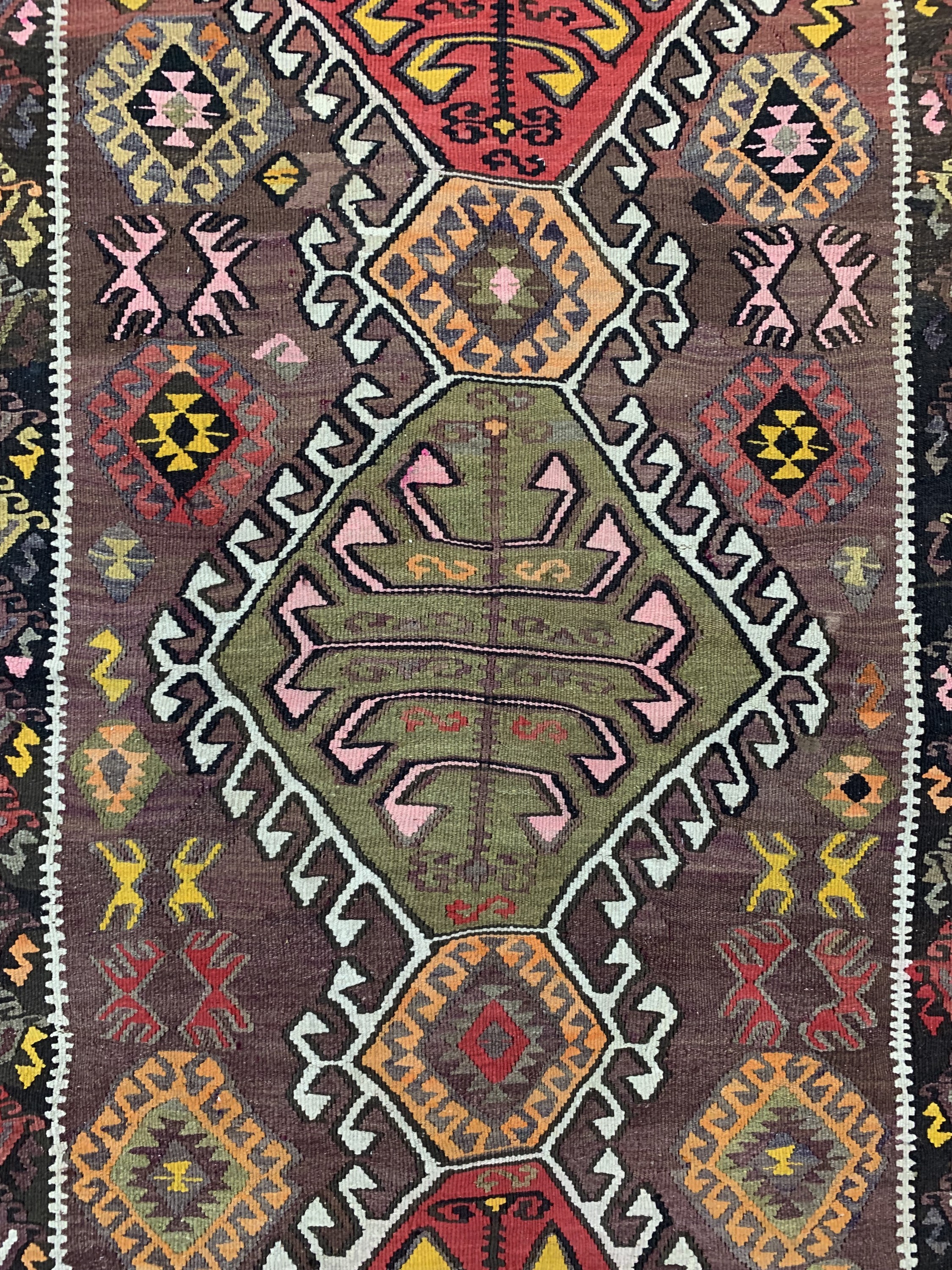 Detail c: Anatol Kelim, Türkei, um 1950, Wolle auf Wolle, ca. 270 x 120 cm, EHZ: 2