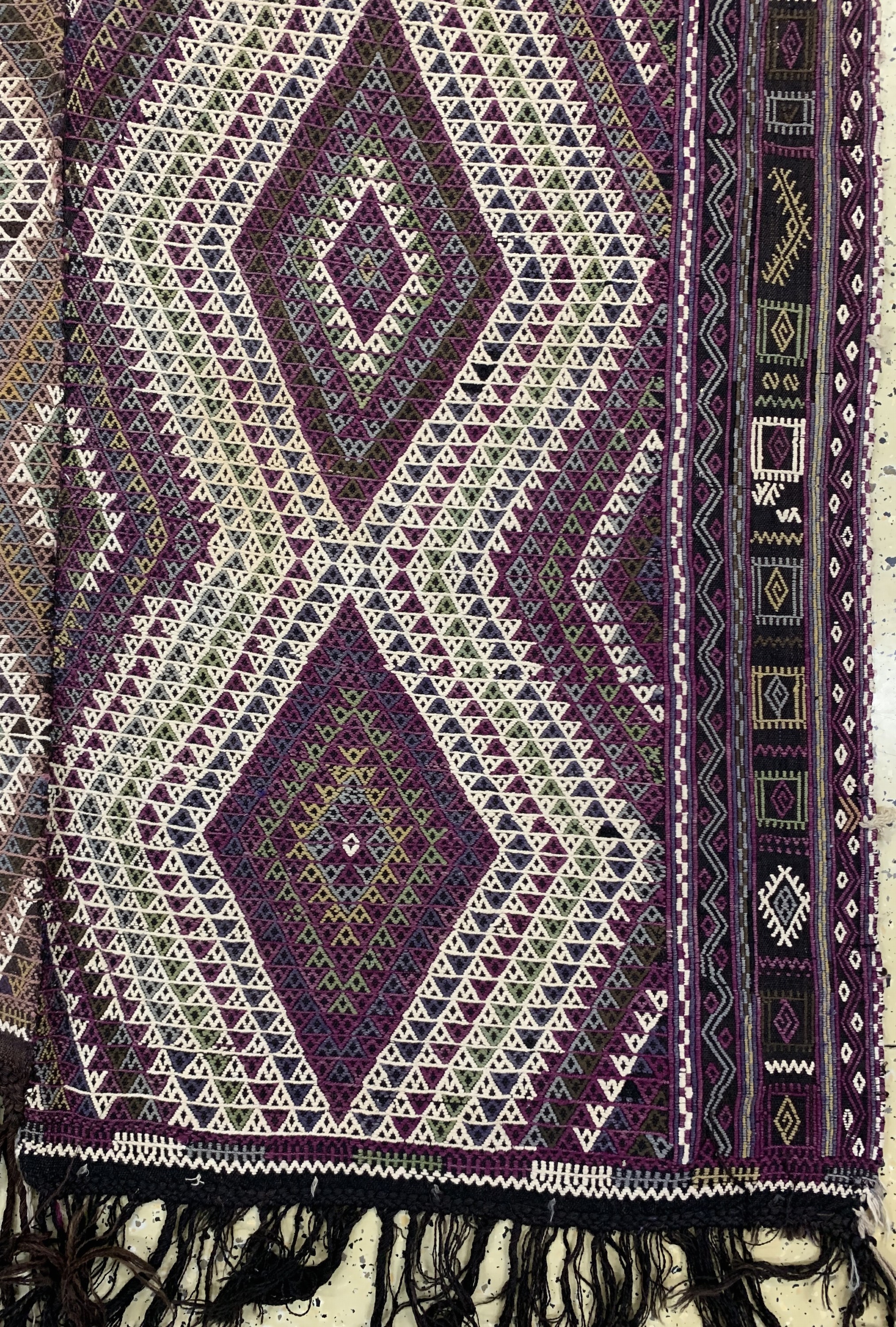 Detail a: Malatya Cicim(2 Bahnig), Türkei, um 1930, Wolle auf Wolle, ca. 296 x 145 cm, EHZ: 2
