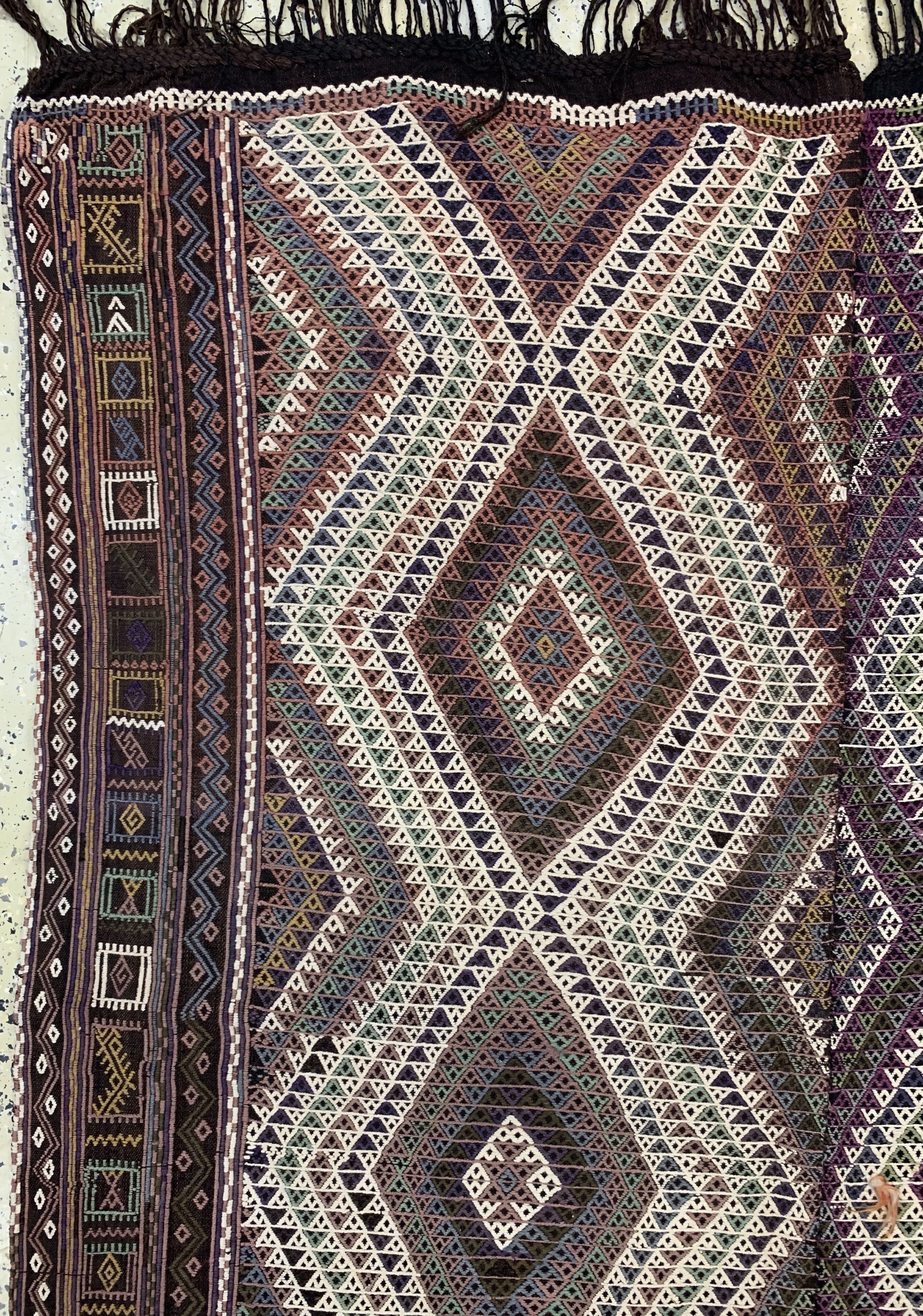 Detail c: Malatya Cicim(2 Bahnig), Türkei, um 1930, Wolle auf Wolle, ca. 296 x 145 cm, EHZ: 2