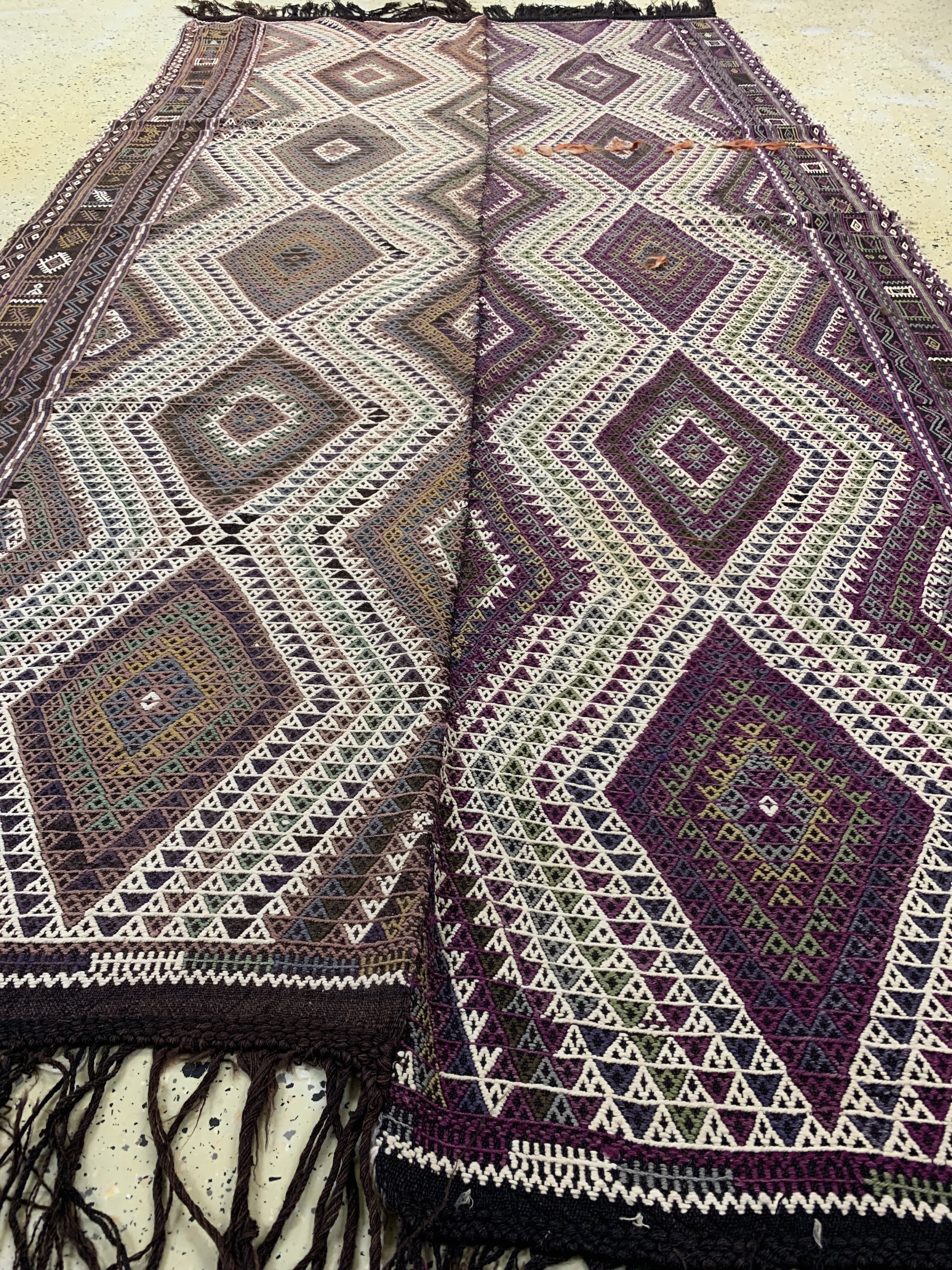 Detail d: Malatya Cicim(2 Bahnig), Türkei, um 1930, Wolle auf Wolle, ca. 296 x 145 cm, EHZ: 2