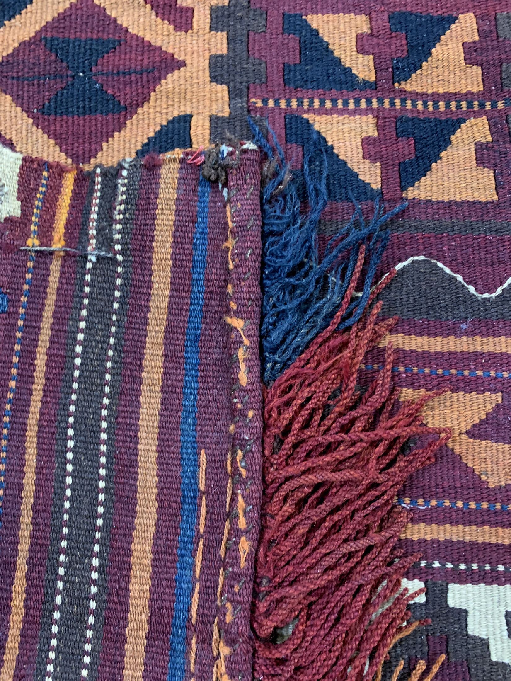 Detail f: Anatol Kelim alt, Türkei, um 1920/1930, Wolle auf Wolle, ca. 343 x 137 cm, EHZ: 2