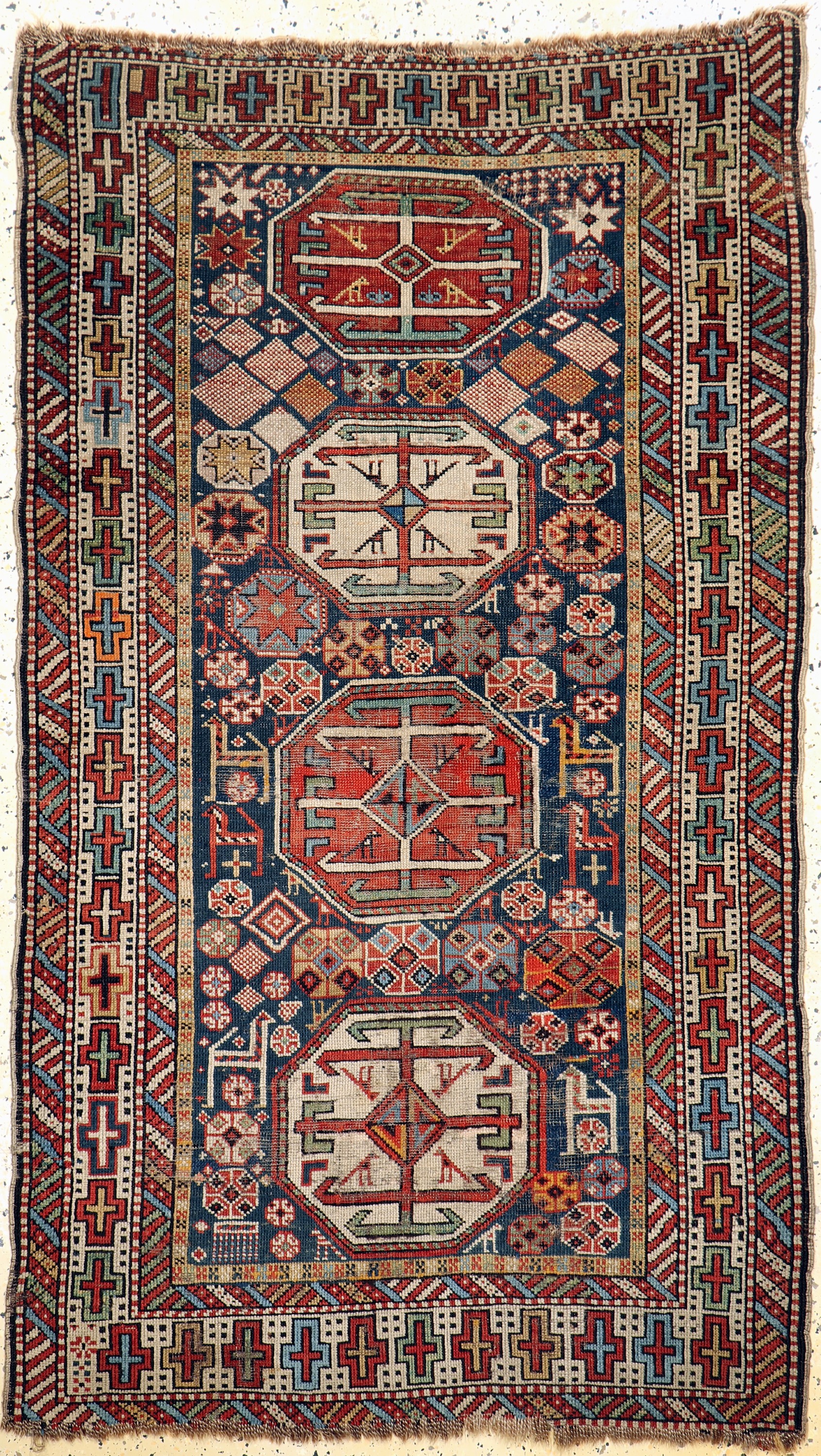 Antiker Kazak, Kaukasus, 19.Jhd, Wolle auf Wolle, ca. 176 x 103 cm, EHZ: 3