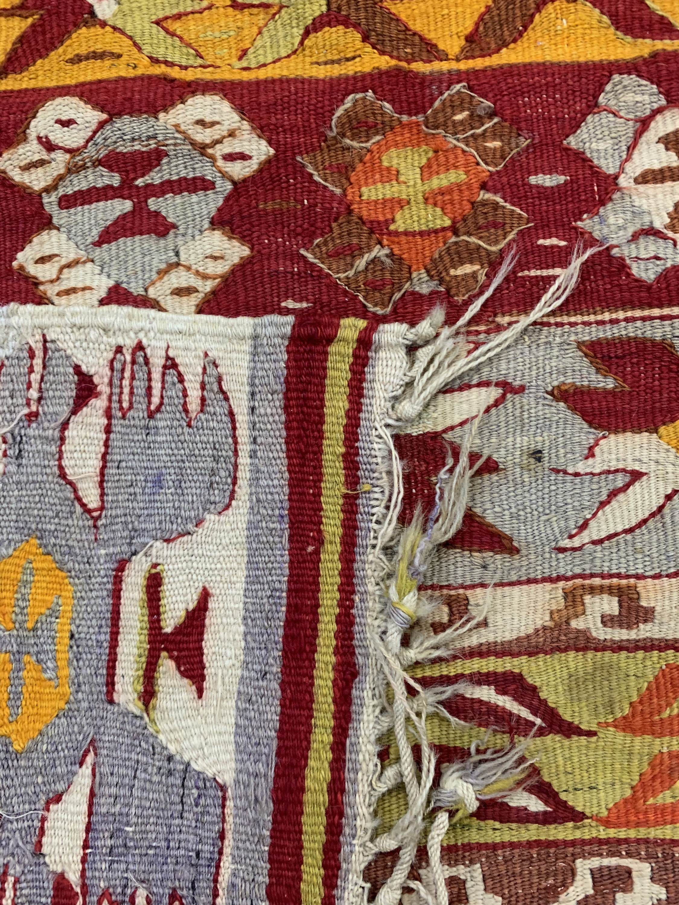 Detail c: 2 Lots Anatol Kelim, Türkei, um 1950, Wolleauf Wolle, ca. 193 x 112 cm, EHZ: 2