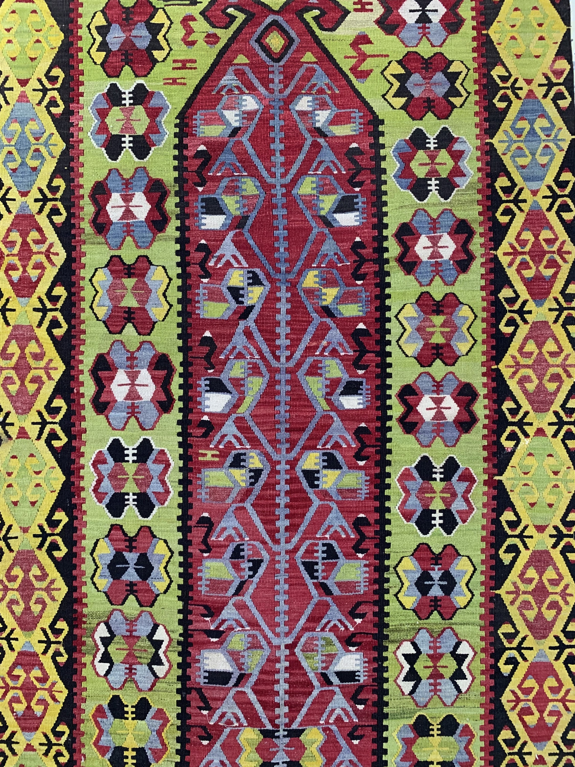 Detail d: 2 Lots Anatol Kelim, Türkei, um 1950, Wolleauf Wolle, ca. 193 x 112 cm, EHZ: 2