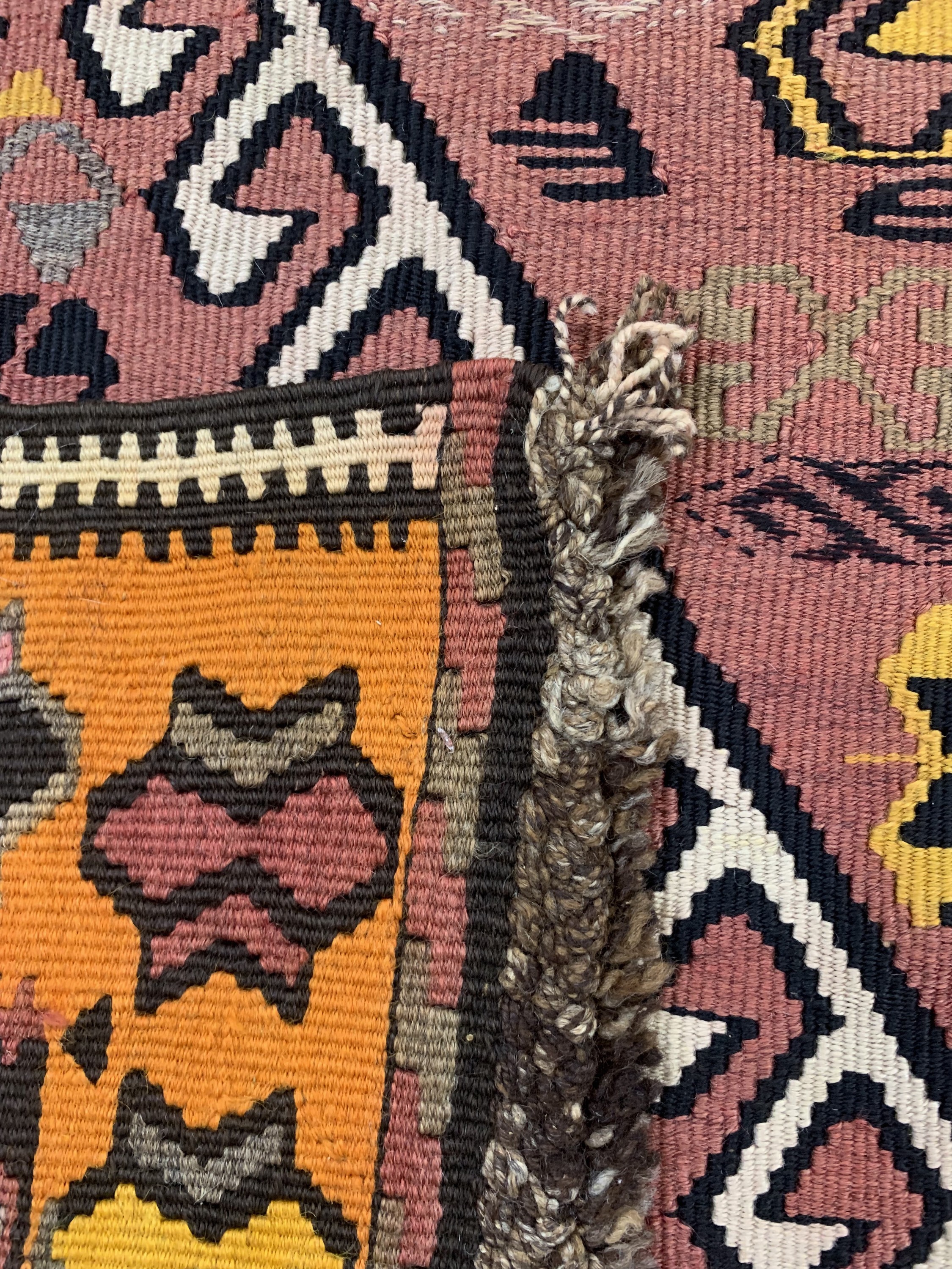 Detail e: Anatol Kelim alt, Türkei, um 1950, Wolle auf Wolle, ca. 306 x 150 cm, EHZ: 2