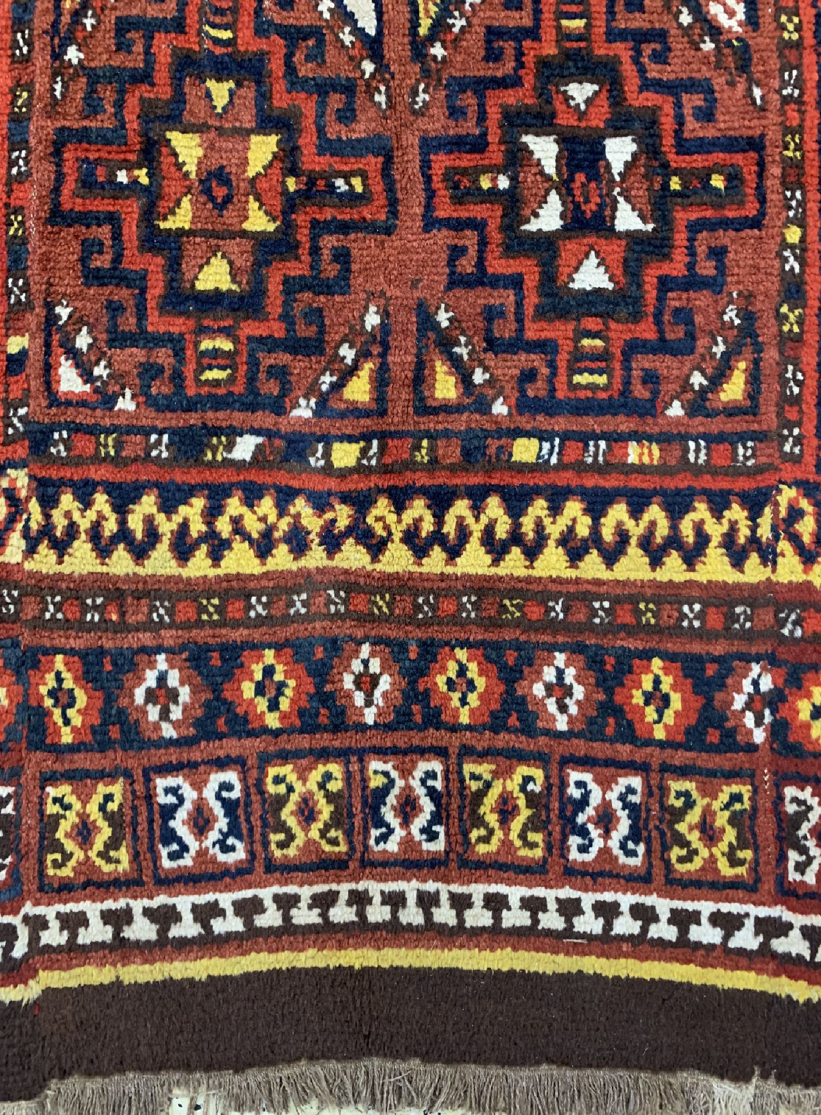 Detail b: Karakalpak antik(3 Bahnig), Uzbekistan, um 1900, Wolle auf Wolle, ca. 310 x 150 cm, EHZ: 4